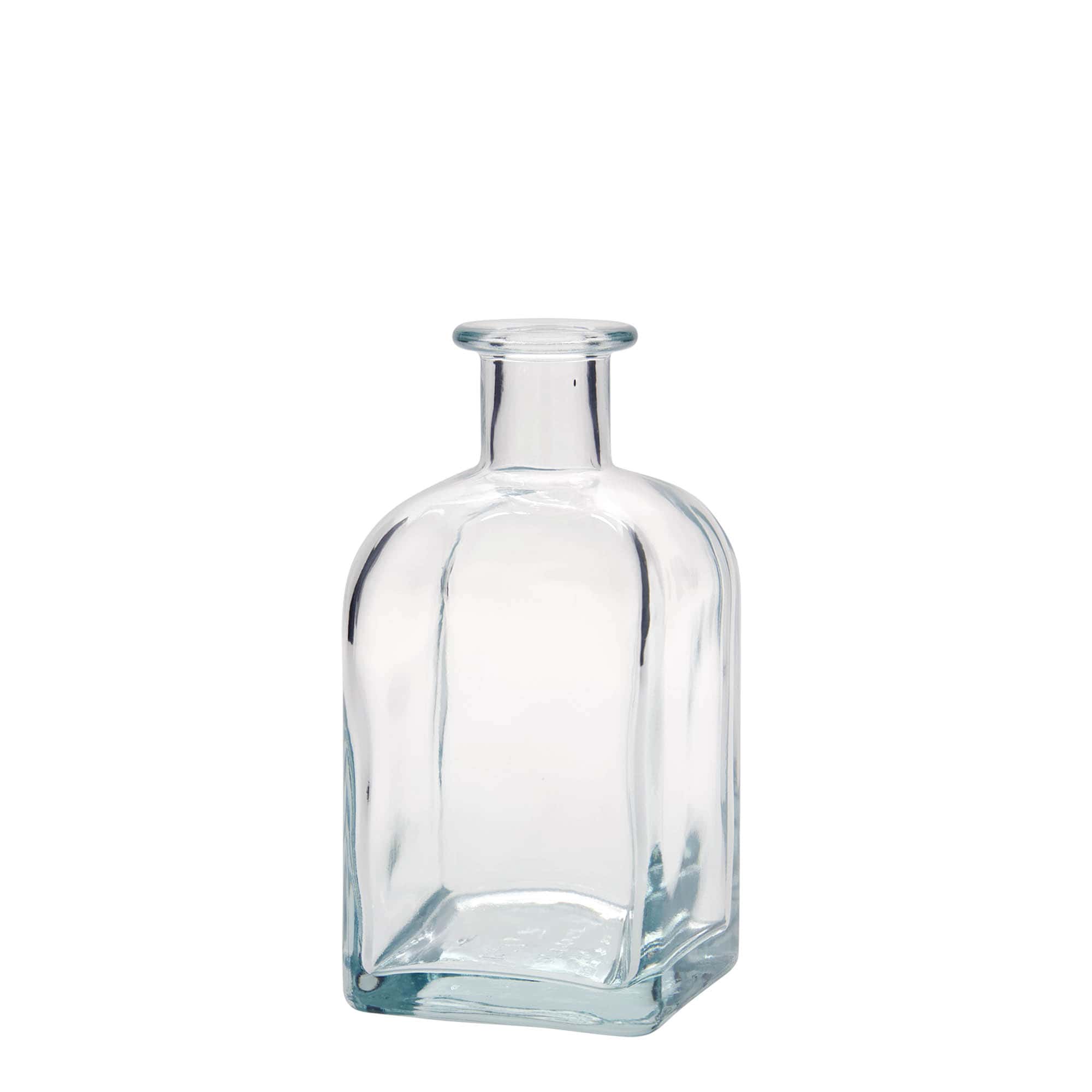 Sticlă de 350 ml, Apotecar Carré, pătrată, gură: dop de plută