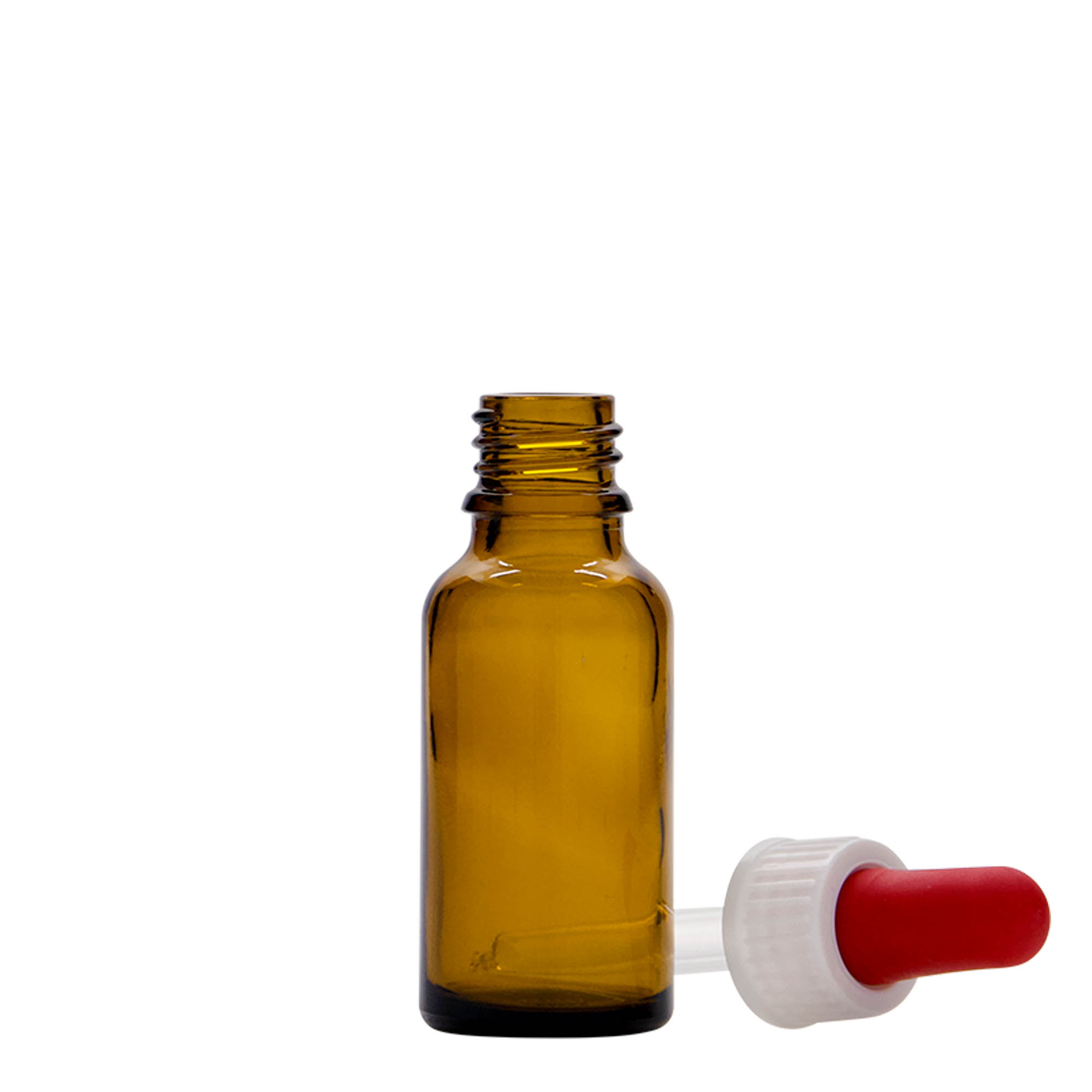 Flacon cu pipetă 20 ml, medicină, sticlă, maro, gură: DIN 18 Flacon cu pipetă 20 ml, medicină, sticlă, maro, gură: DIN 18