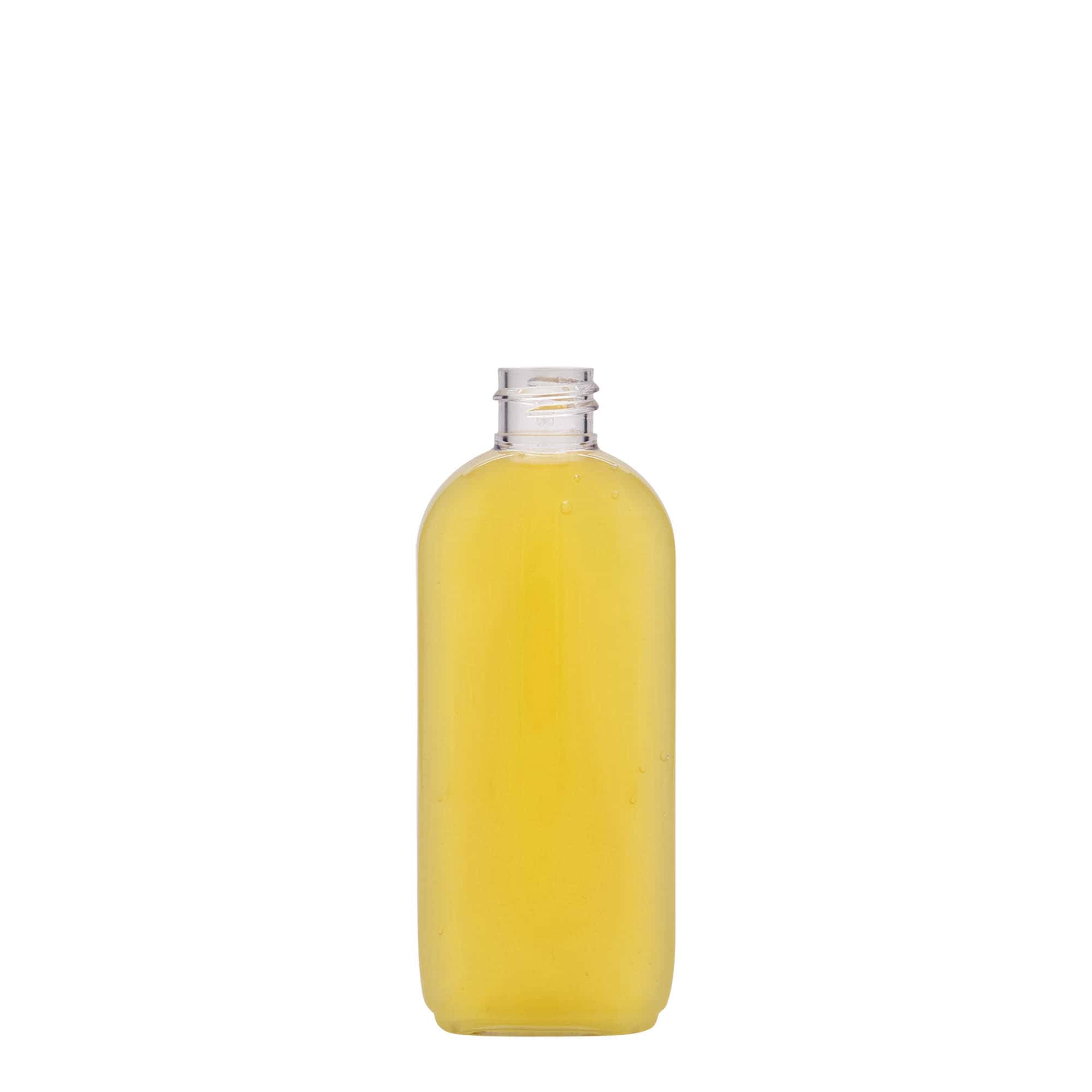 Sticlă PET de 100 ml „Iris”, ovală, din plastic, gât: 20/410