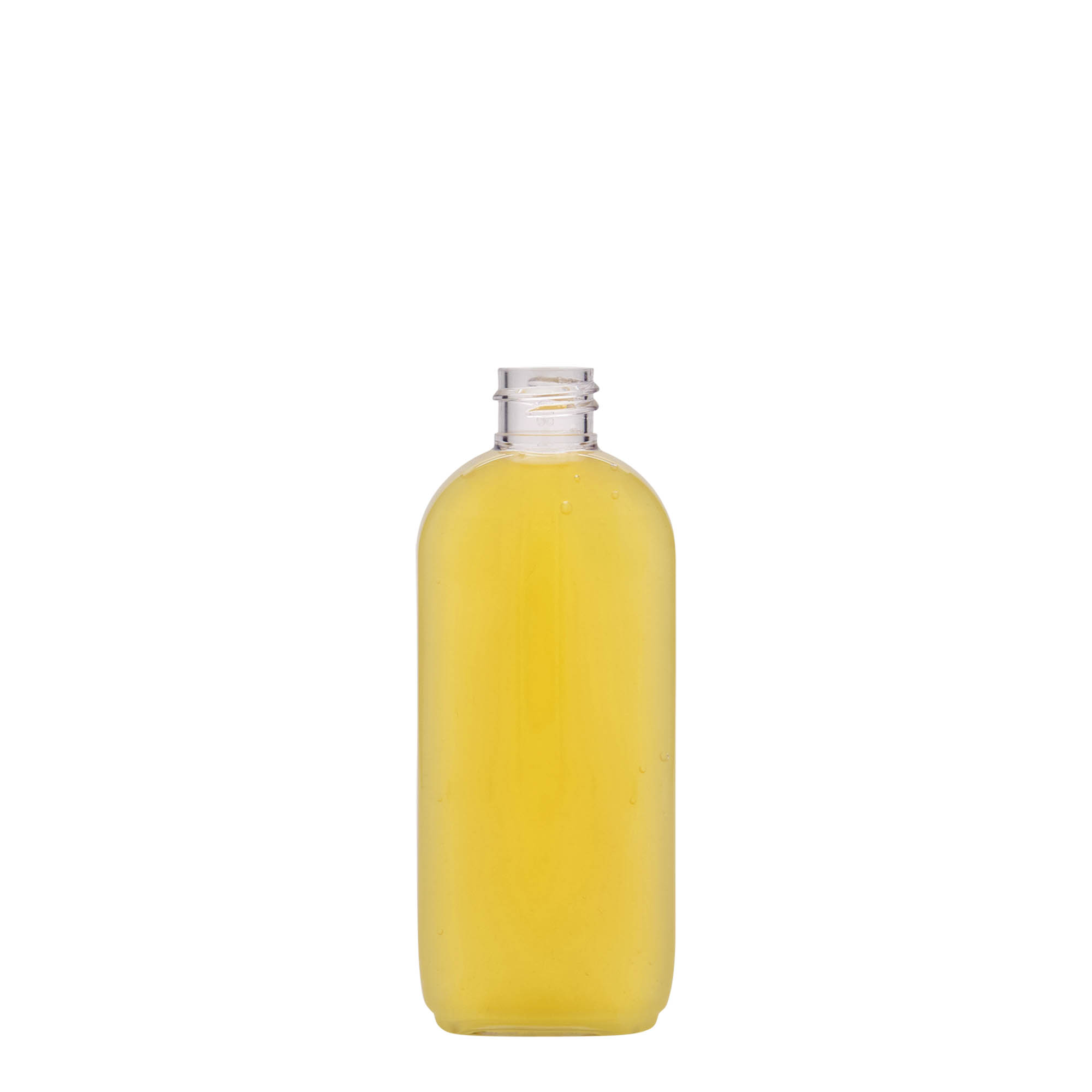 Sticlă PET de 100 ml „Iris”, ovală, din plastic, gât: 20/410