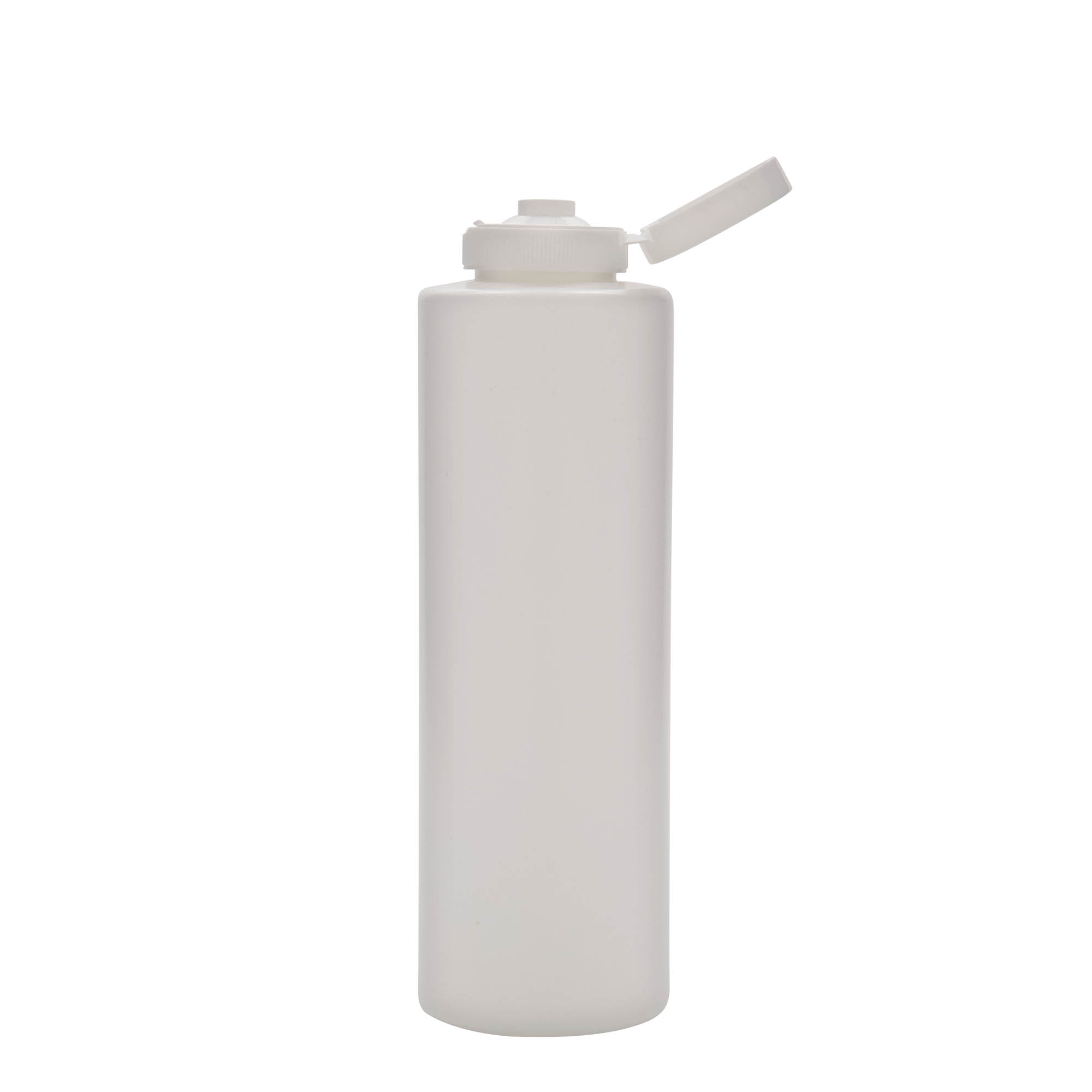 Sticlă pentru sos de 500 ml, plastic LDPE, alb, gura: 38/400 Sticlă pentru sos de 500 ml, plastic LDPE, alb, gura: 38/400