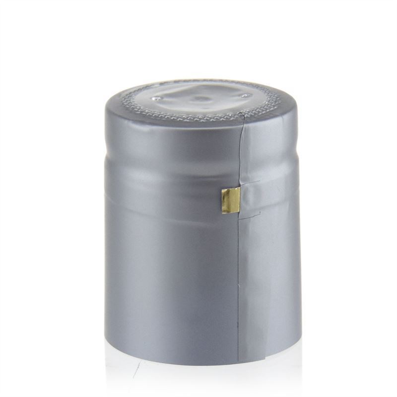Capsulă termocontractabilă 32x41, plastic PVC, argintiu Capsulă termocontractabilă 32x41, plastic PVC, argintiu