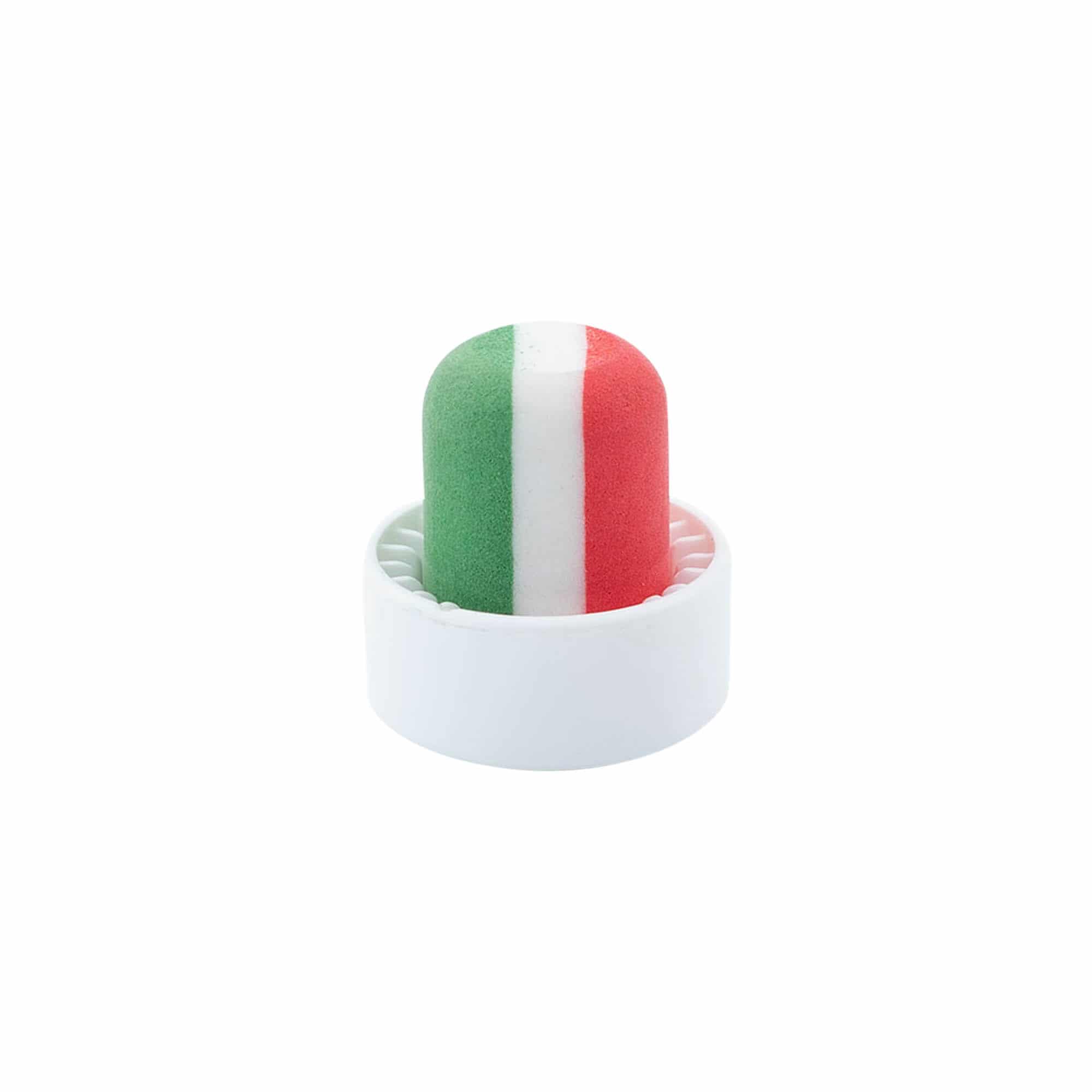 Dop cu mâner 19 mm 'Italia', plastic, multicolor, pentru gură: plută