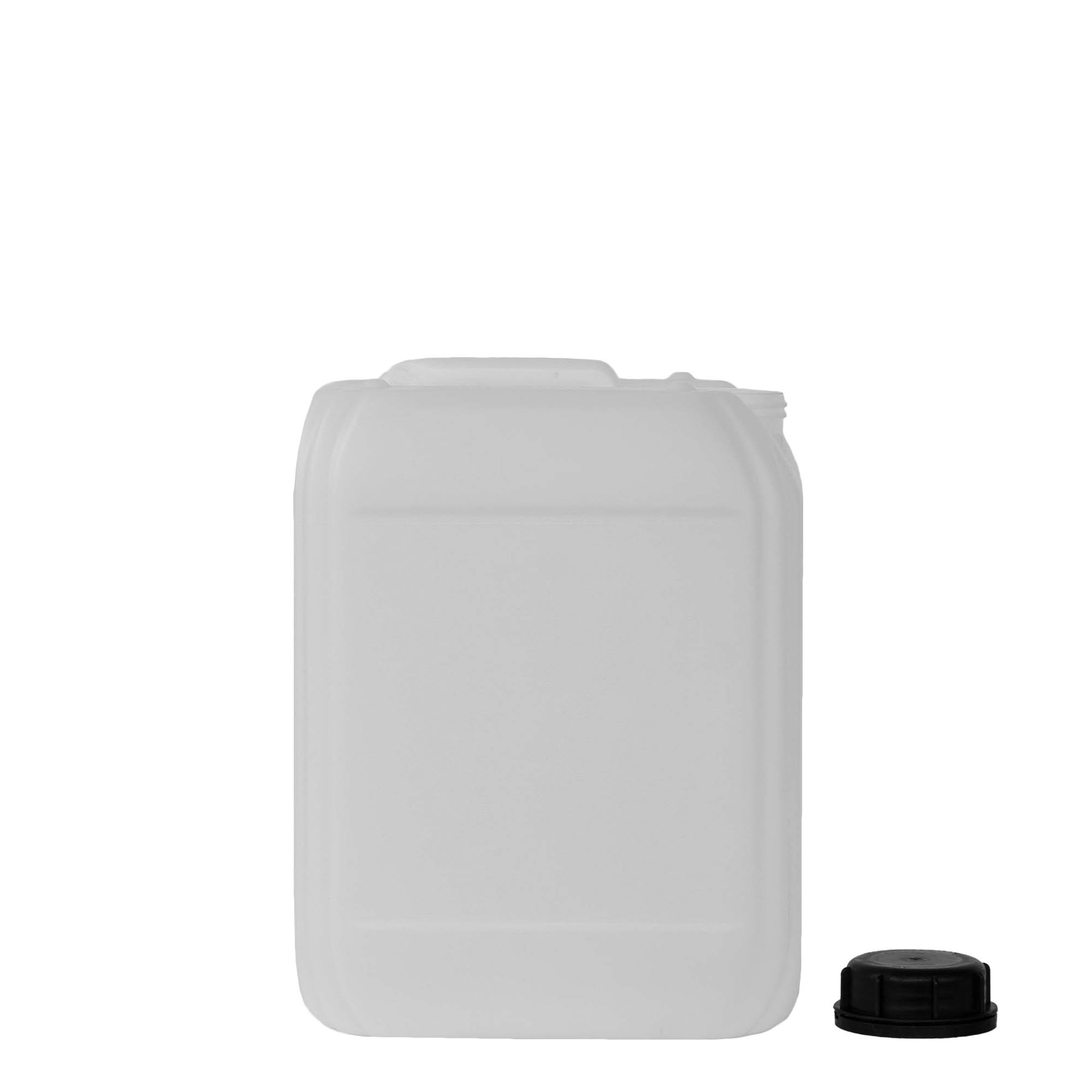 Canistră de 10 l, dreptunghiulară, din plastic HDPE, naturală, gura: ND 55 Canistră de 10 l, dreptunghiulară, din plastic HDPE, naturală, gura: ND 55