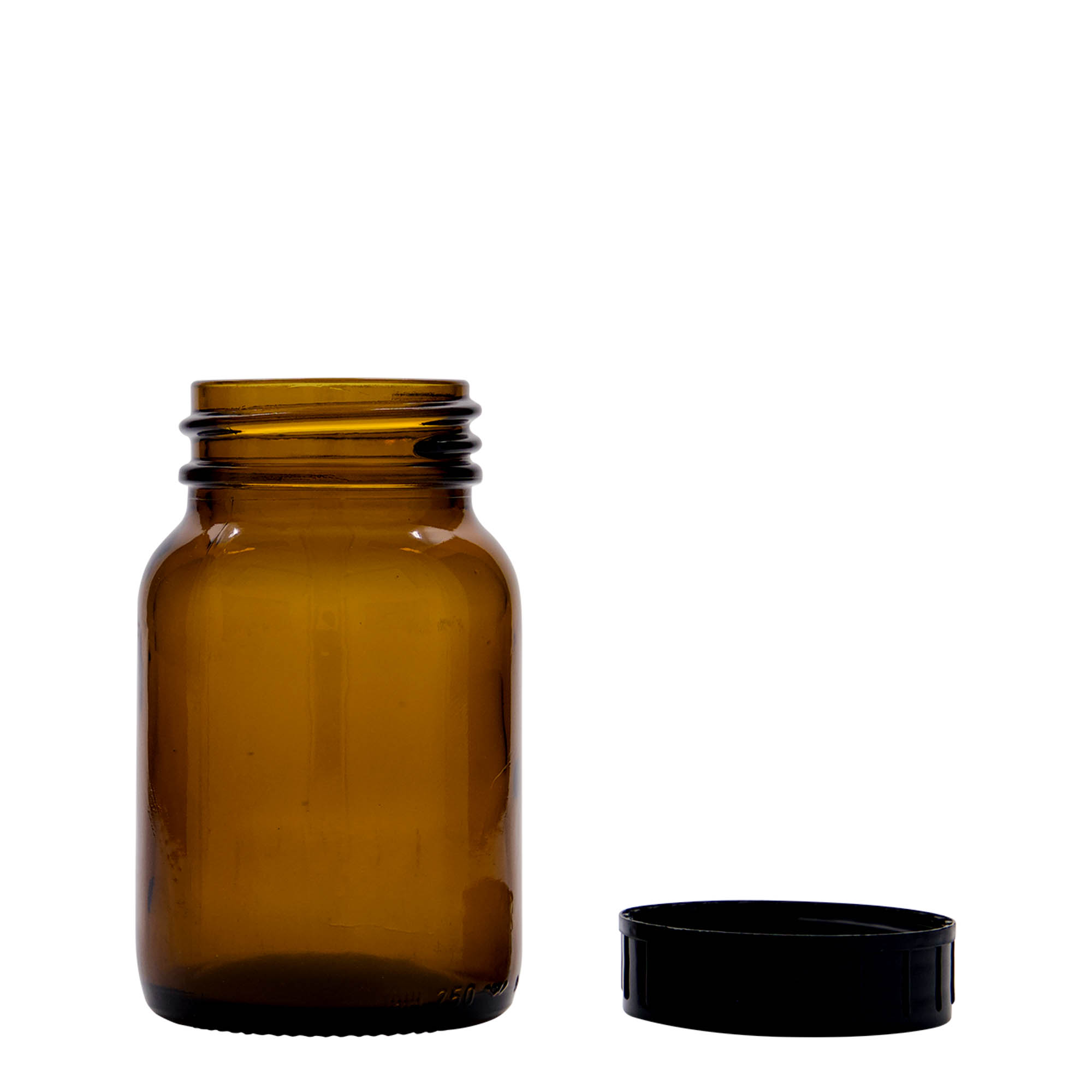 250 ml borcan cu gât larg, maro, deschidere: DIN 55 250 ml borcan cu gât larg, maro, deschidere: DIN 55