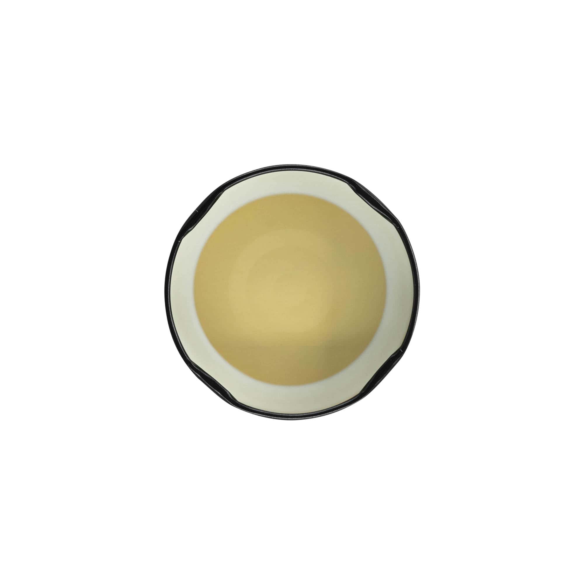 Capac cu filet adânc, tablă albă, negru, pentru gura: Deep-TO 66