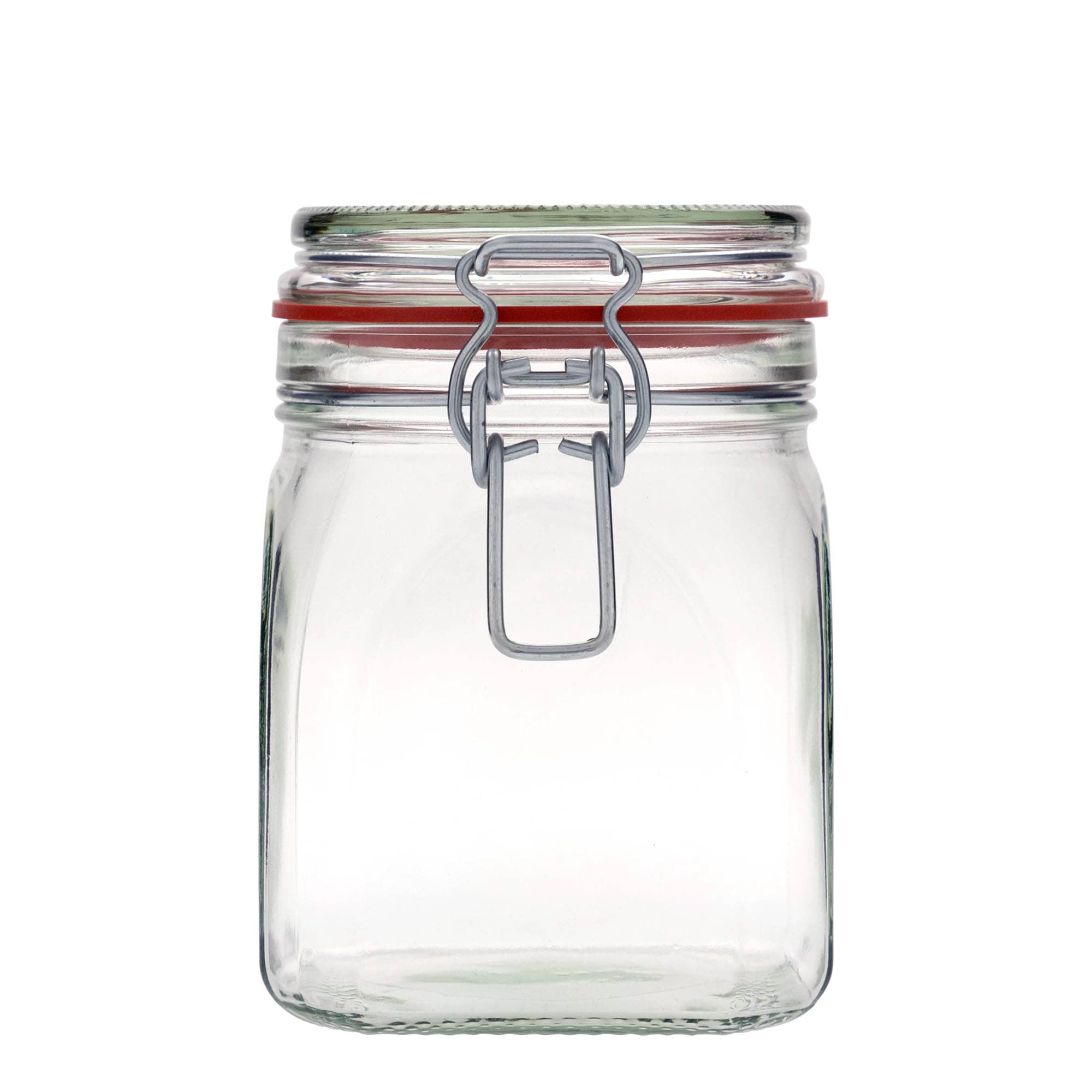900 ml borcan cu clemă de sârmă, pătrat, gură: închidere cu clemă de sârmă