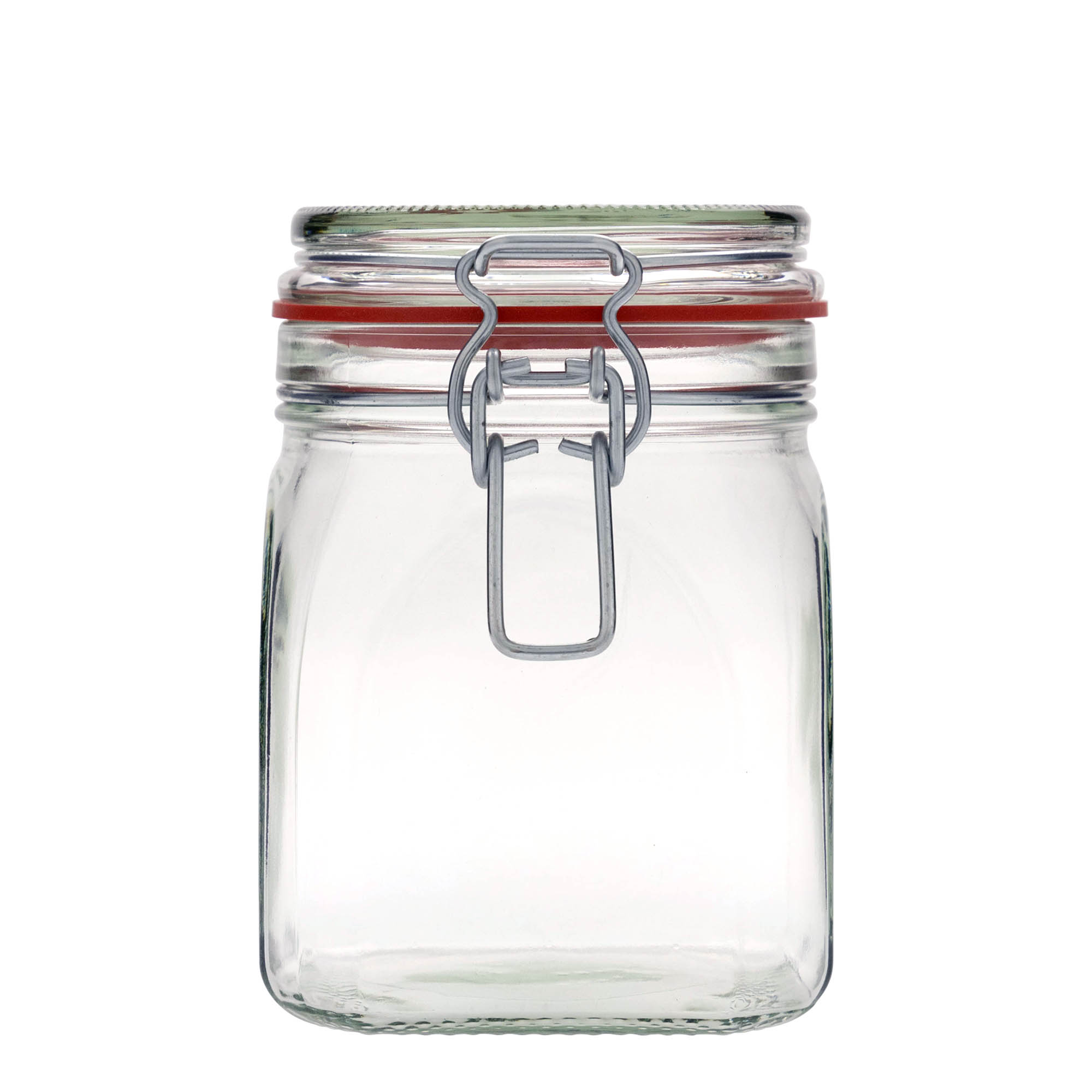 900 ml borcan cu clemă de sârmă, pătrat, gură: închidere cu clemă de sârmă