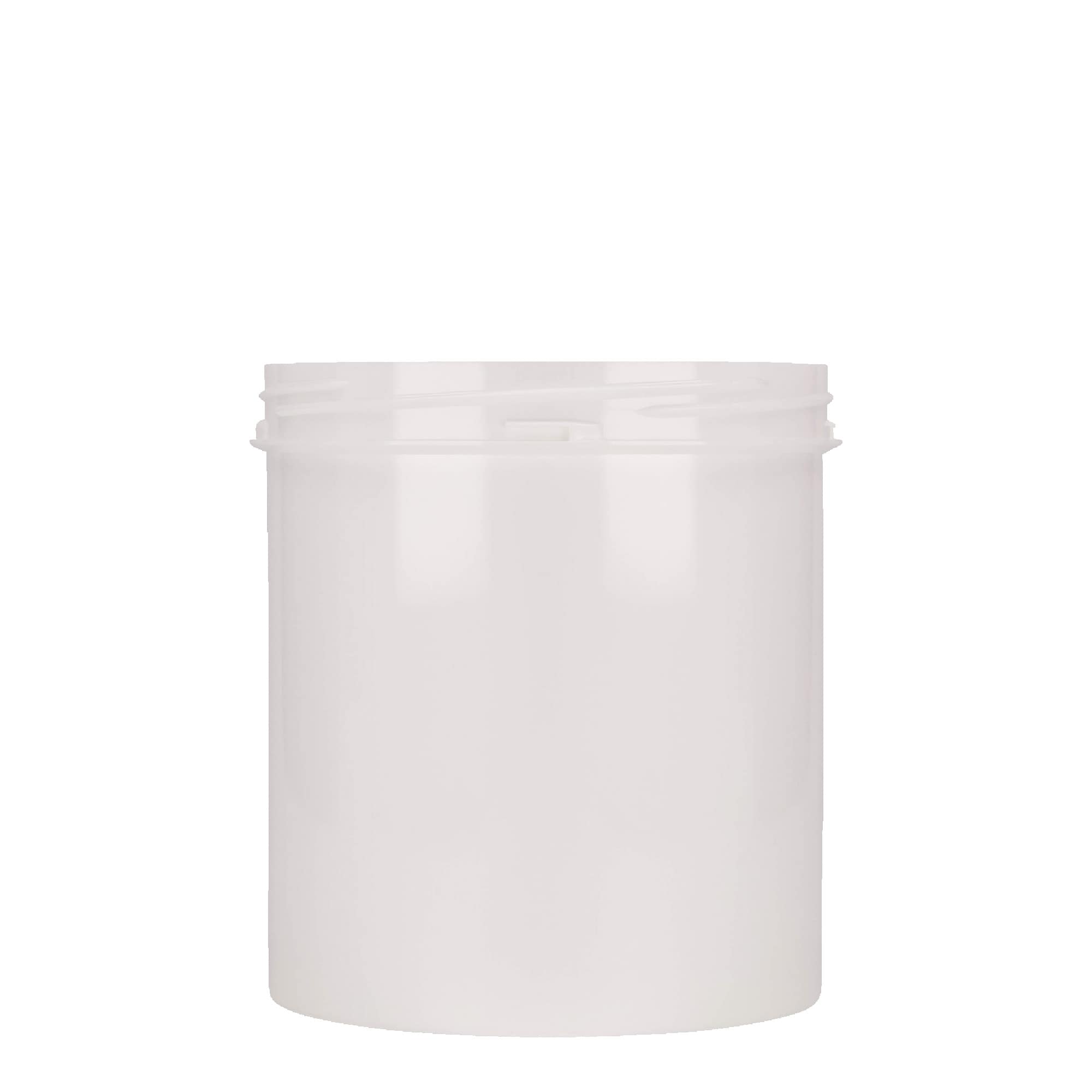 1.000 ml cutie din plastic „Securilock”, PP, alb, gura: capac cu filet
