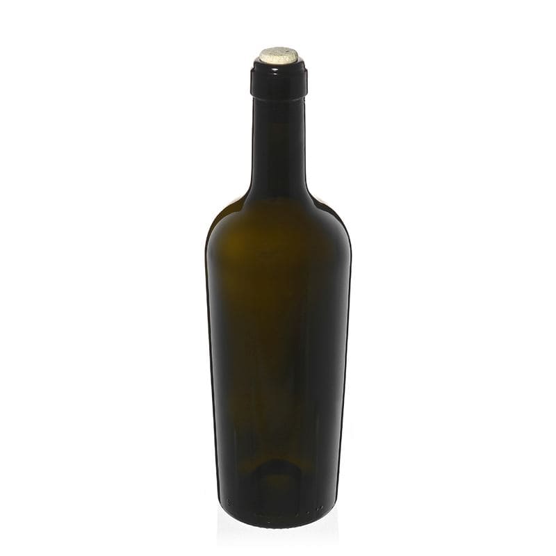 Sticlă de vin 750 ml „Imperiale”, verde antichizat, gura: dop