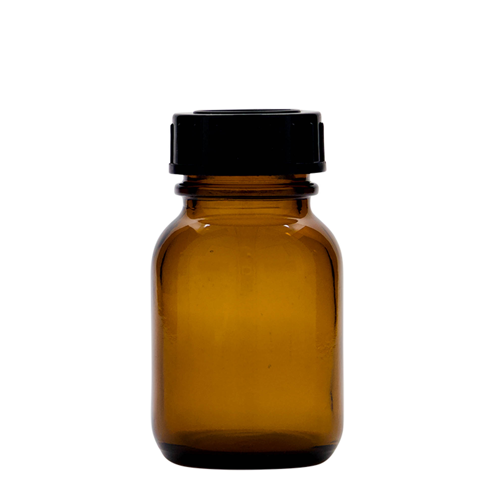 50 ml sticlă cu gât larg, maro, deschidere: DIN 32