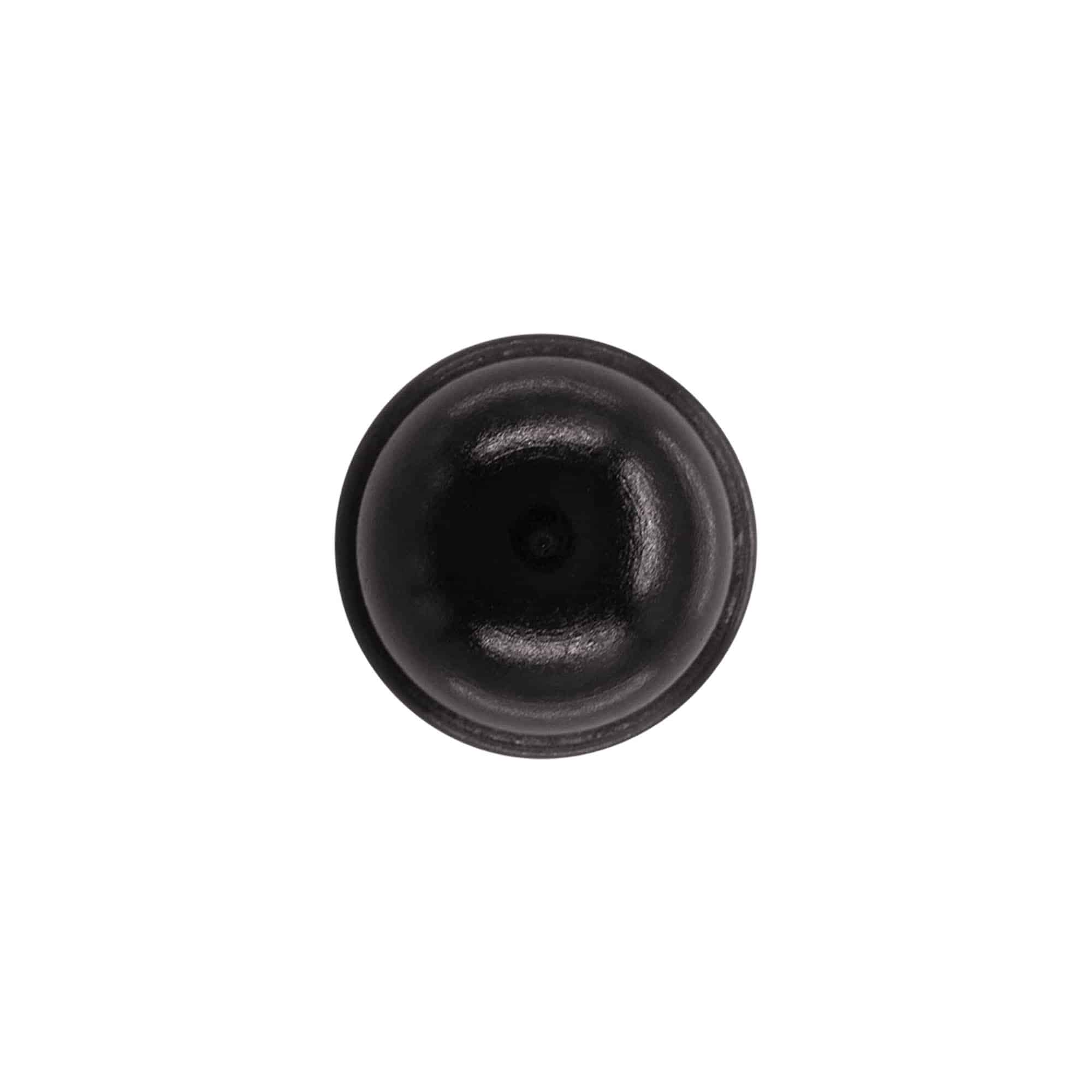 Dop cu mâner 19 mm „Pepene”, lemn/PE, negru, pentru gură: dop Dop cu mâner 19 mm „Pepene”, lemn/PE, negru, pentru gură: dop