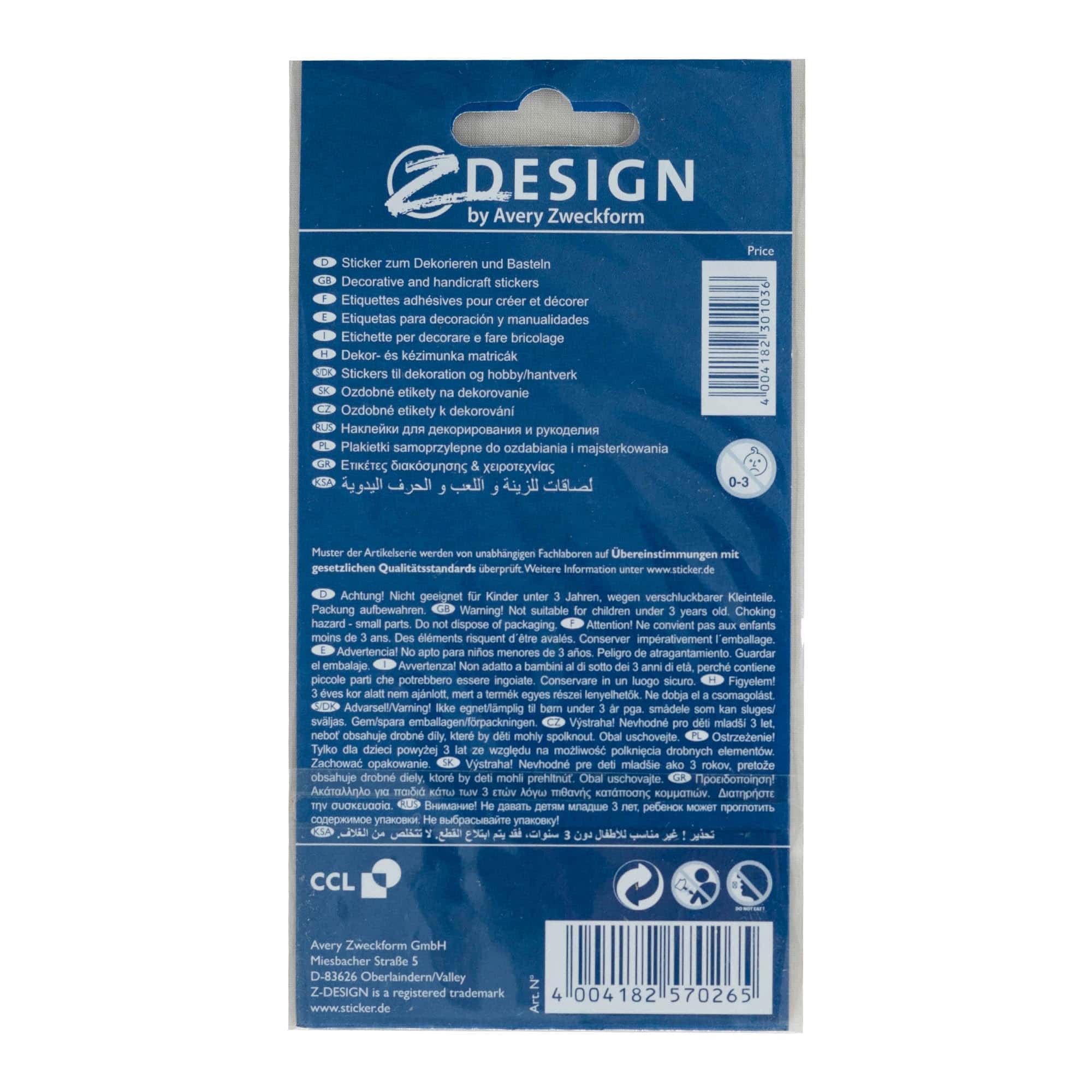 Zweckform autocolante „Toate cele bune”, multicolor