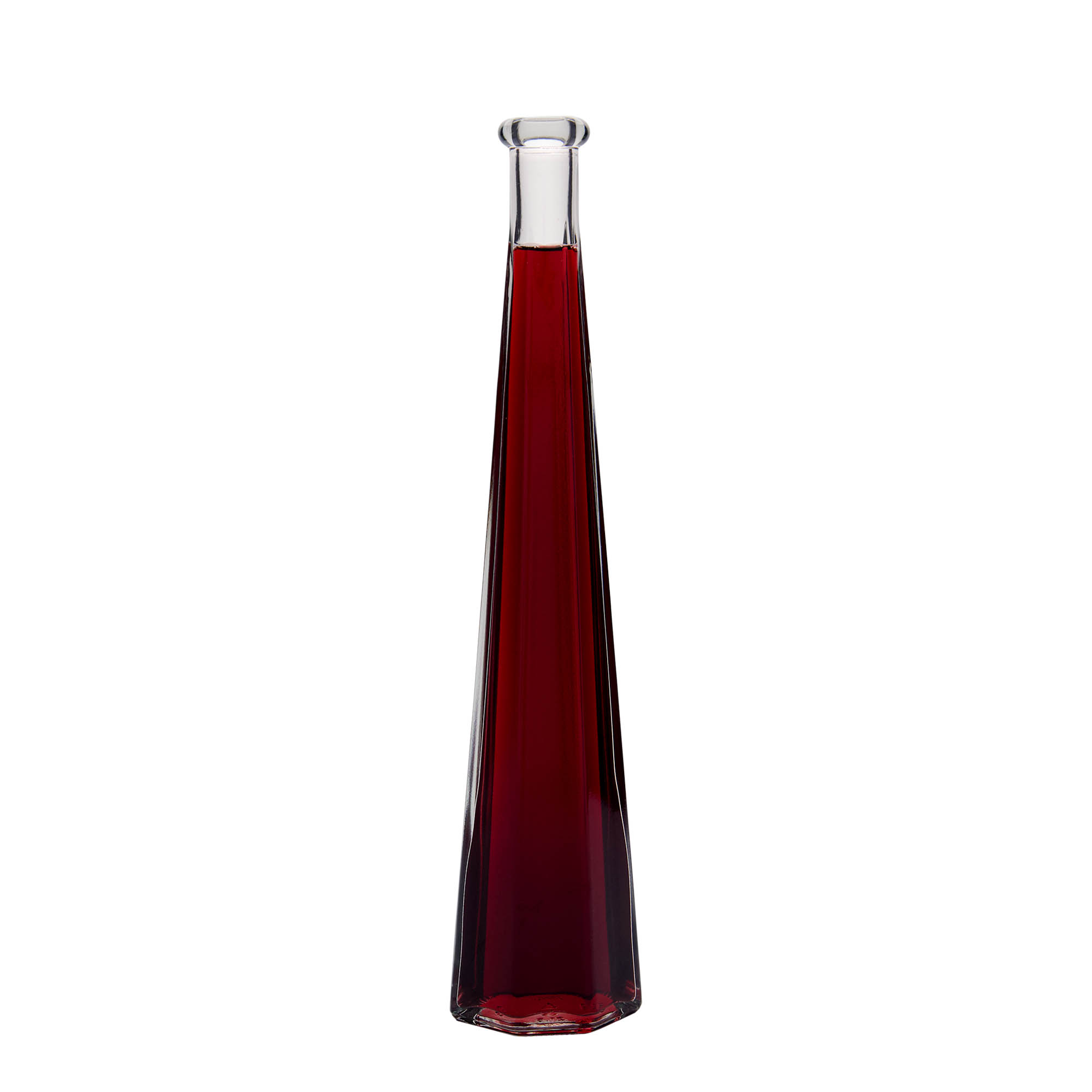 Sticlă de sticlă de 200 ml „Dama Sexta”, hexagonală, gura: dop de plută Sticlă de sticlă de 200 ml „Dama Sexta”, hexagonală, gura: dop de plută