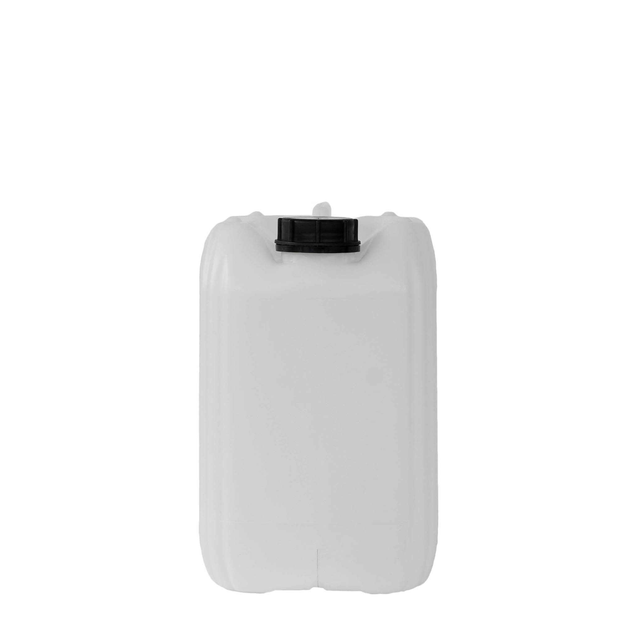 Canistră de 10 l, dreptunghiulară, din plastic HDPE, naturală, gura: ND 55