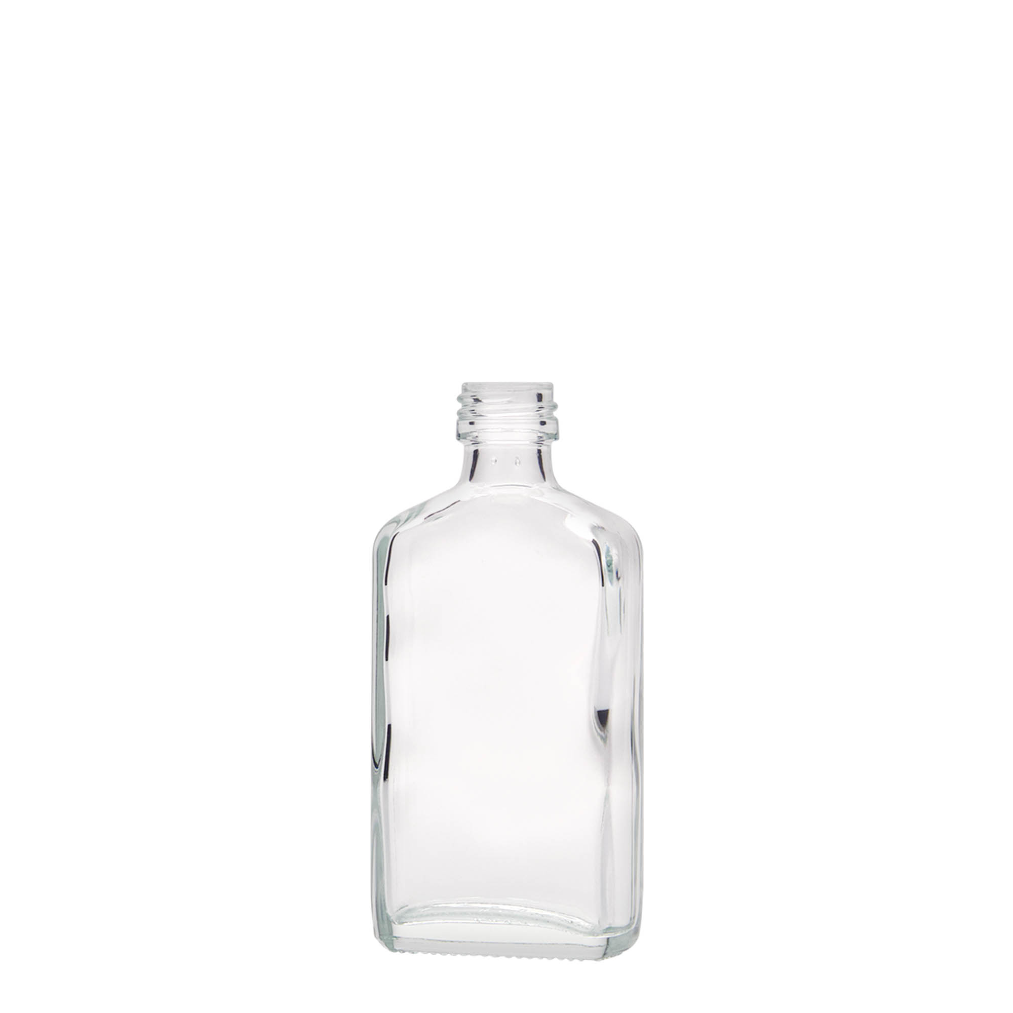 Flacon de buzunar de 50 ml, dreptunghiular, sticlă, gura: PP 18