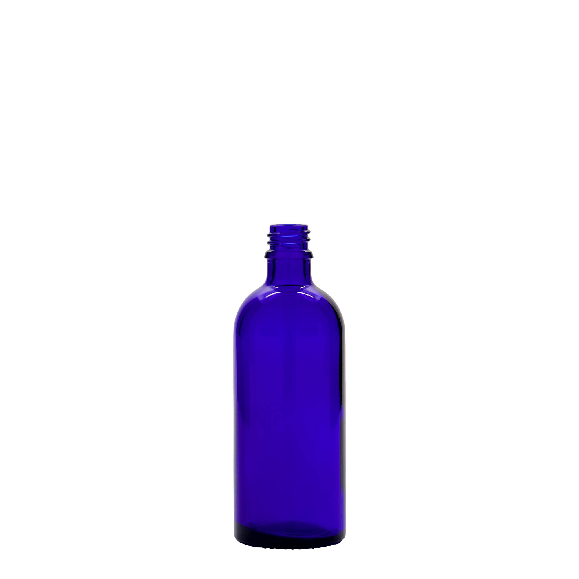 100 ml sticlă medicală, sticlă, albastru regal, gura: DIN 18 100 ml sticlă medicală, sticlă, albastru regal, gura: DIN 18