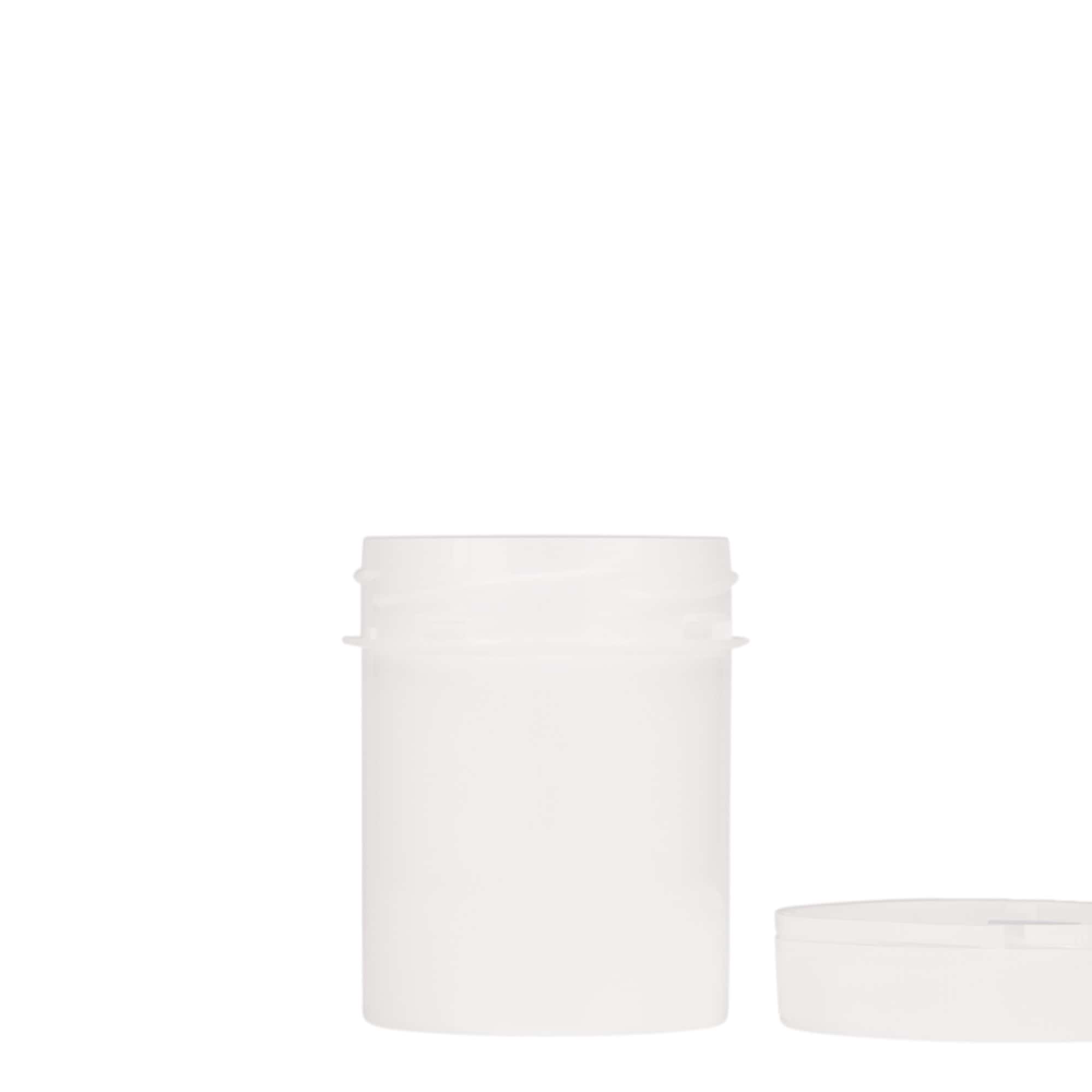 150 ml cutie din plastic „Securilock”, PP, alb, gura: capac cu filet