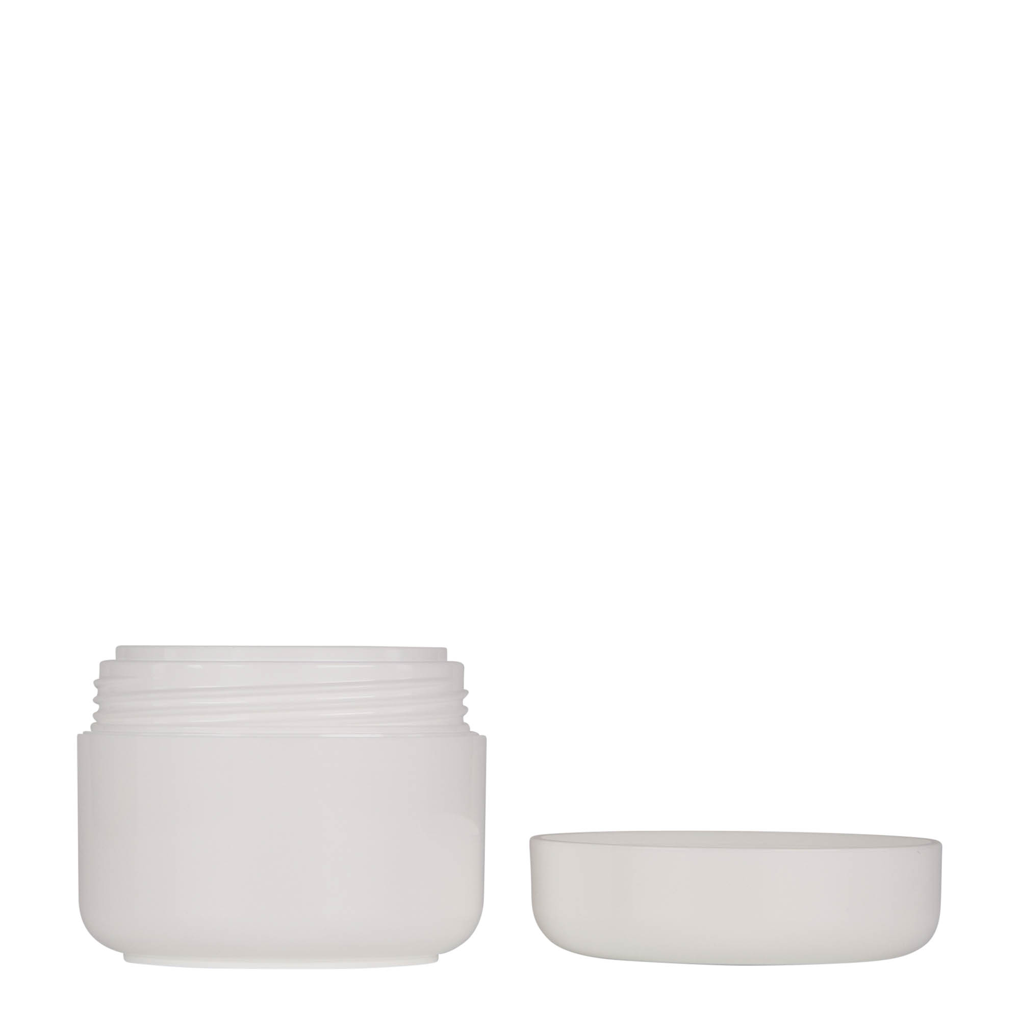 50 ml cutie din plastic „Bianca”, PP, alb, gura: capac cu filet