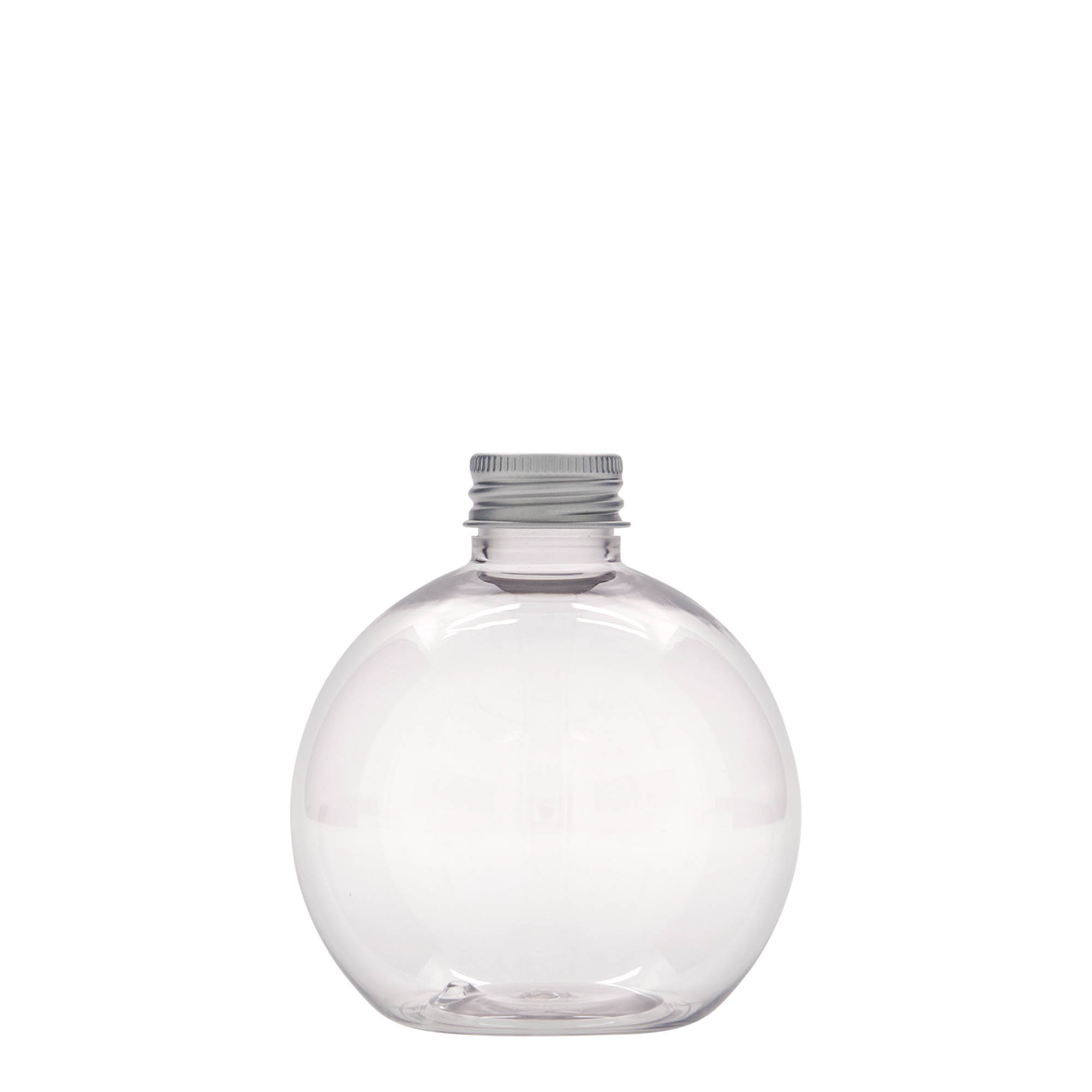Sticlă PET 250 ml „Perry”, rotundă, plastic, gura: 24/410 Sticlă PET 250 ml „Perry”, rotundă, plastic, gura: 24/410