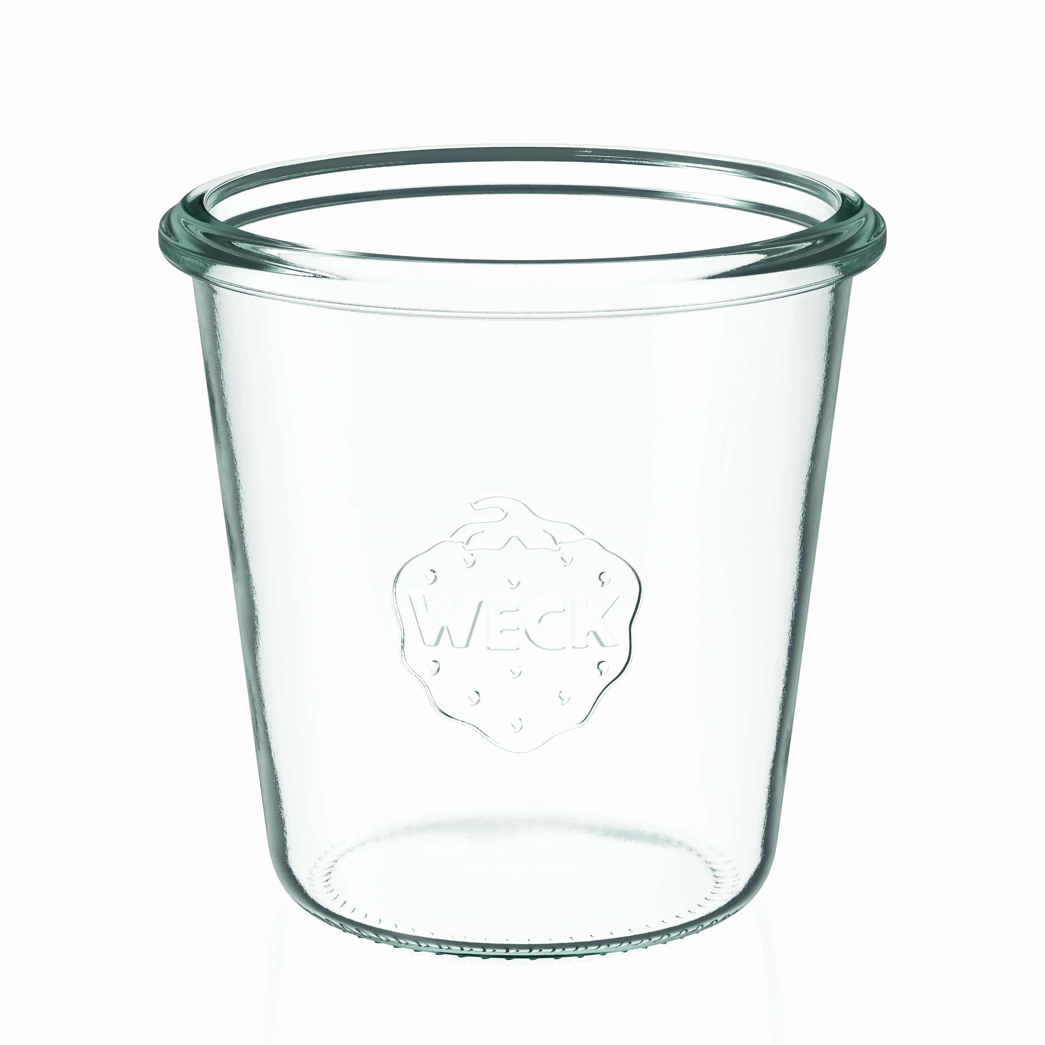 6x 290 ml borcan WECK cu gura largă înalt cu capac de sticlă RR 80