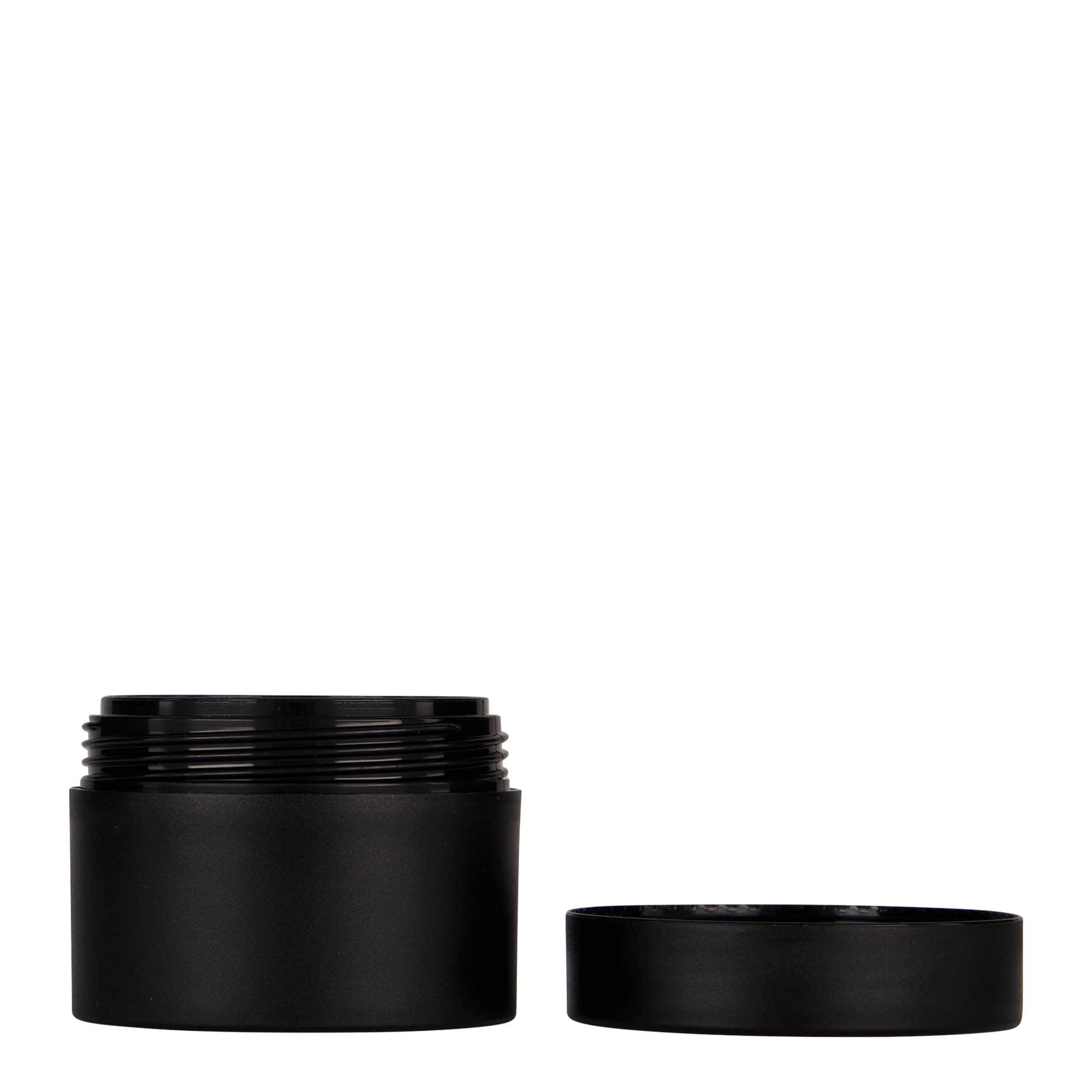 50 ml cutie din plastic „Antonella”, PP, negru, gură: capac cu filet