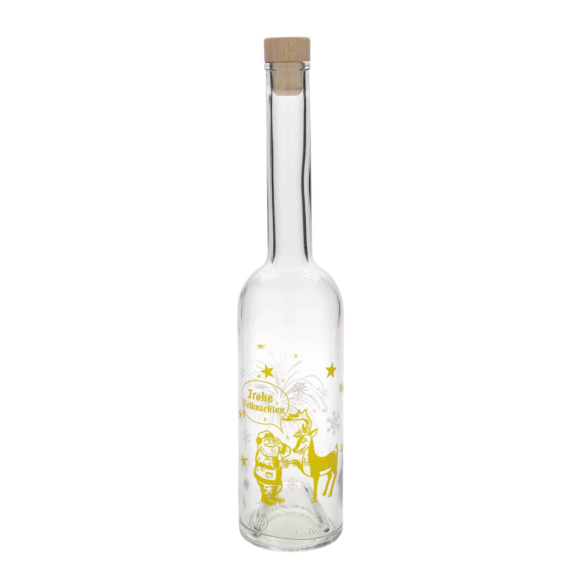 Sticlă de sticlă de 500 ml „Opera”, motiv: foc de artificii, gura: dop de plută