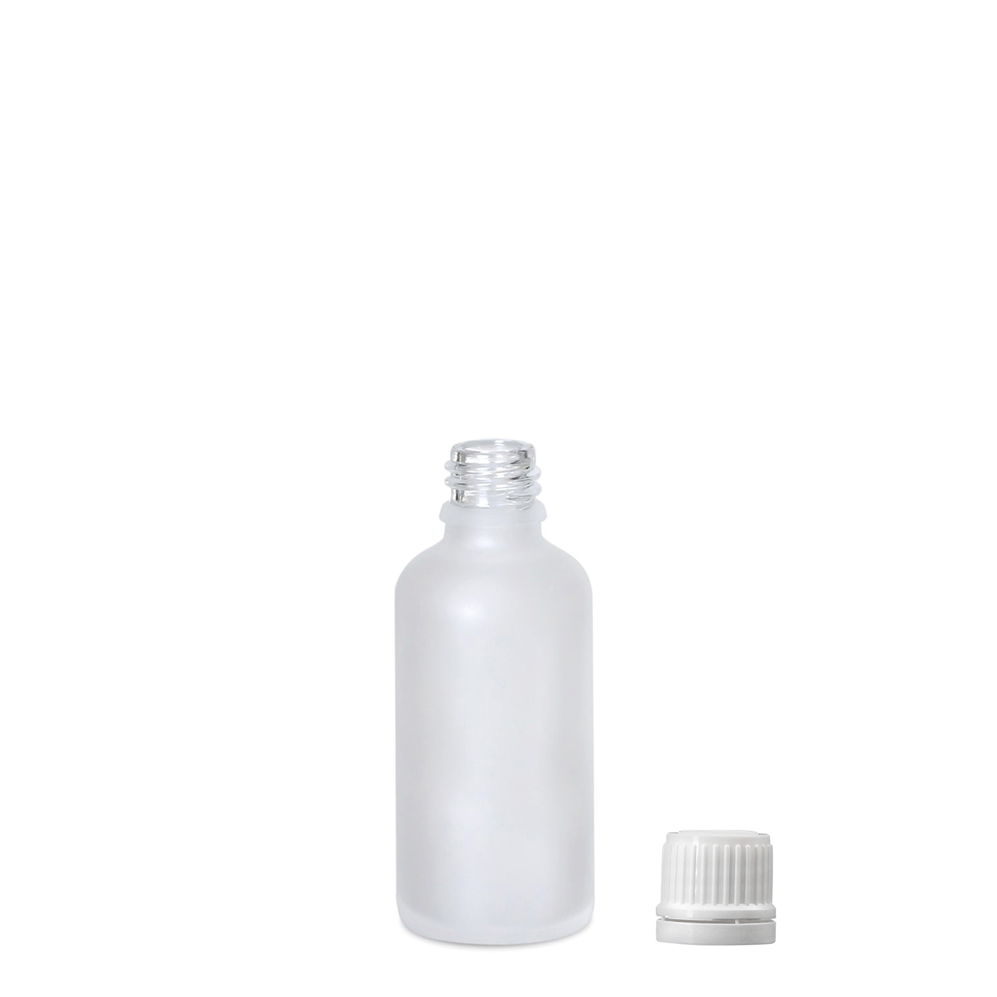 Flacon medical de 50 ml, sticlă, matifiat, gura: DIN 18 Flacon medical de 50 ml, sticlă, matifiat, gura: DIN 18