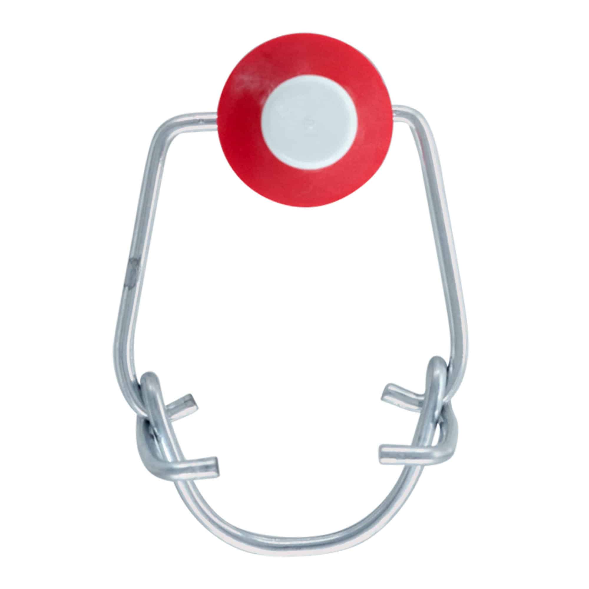 Închizător standard, plastic, roșu-alb