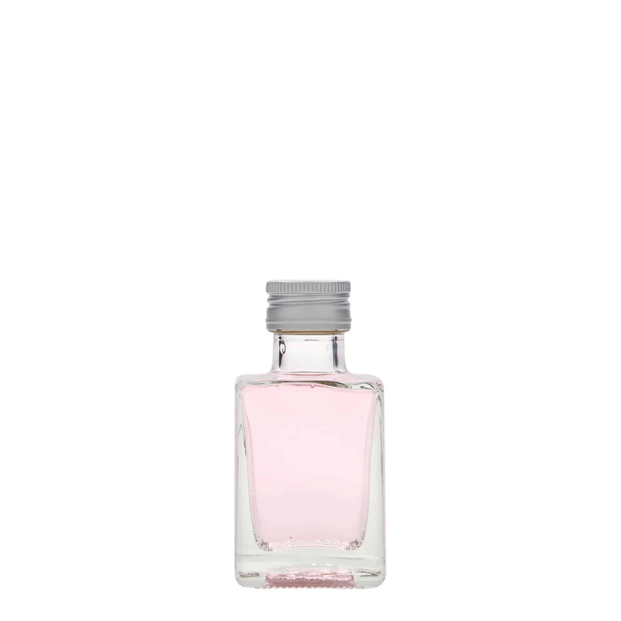 Sticlă de sticlă de 50 ml „Cube”, pătrată, gura: PP 24