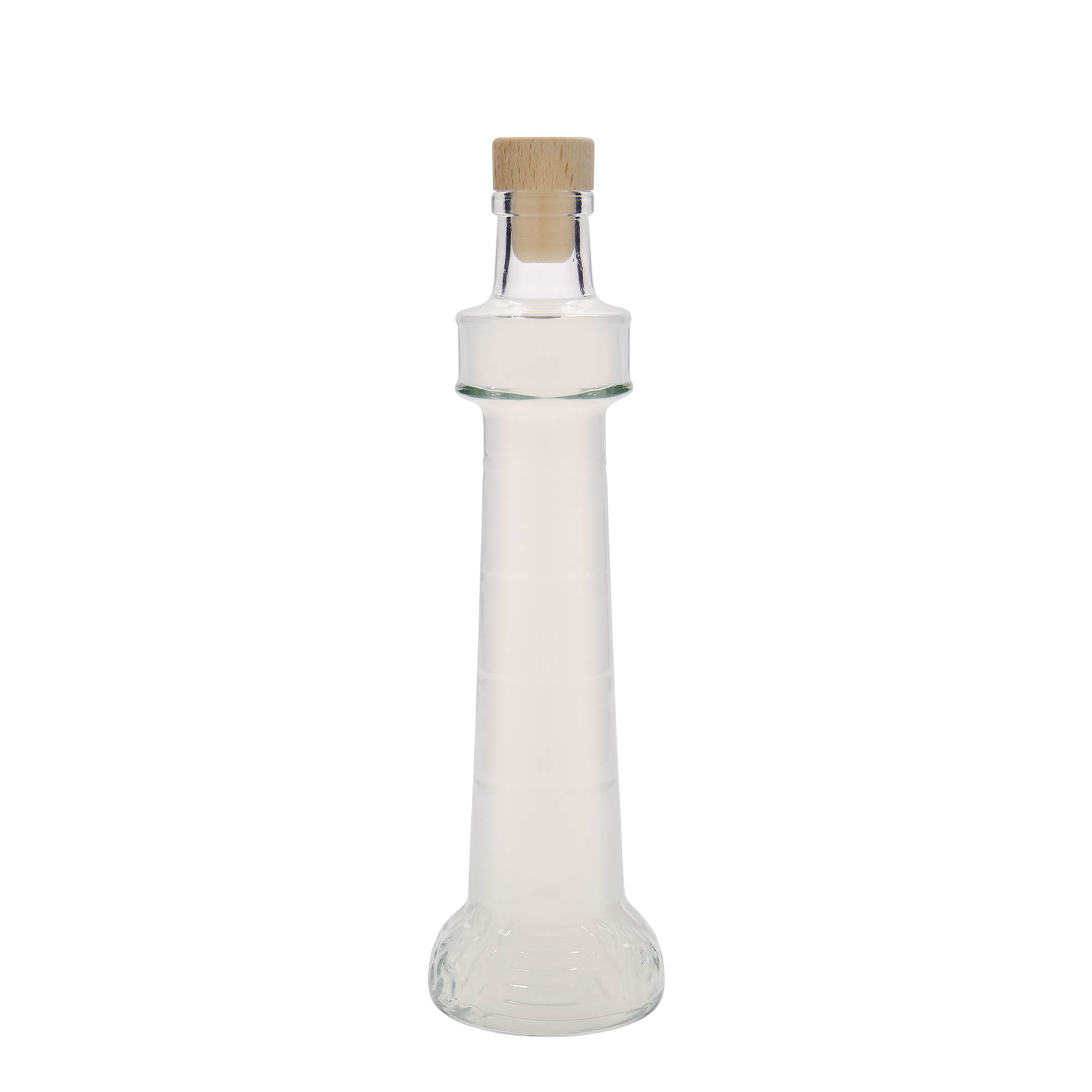 Sticlă de sticlă de 200 ml „Leuchtturm”, gura: plută Sticlă de sticlă de 200 ml „Leuchtturm”, gura: plută
