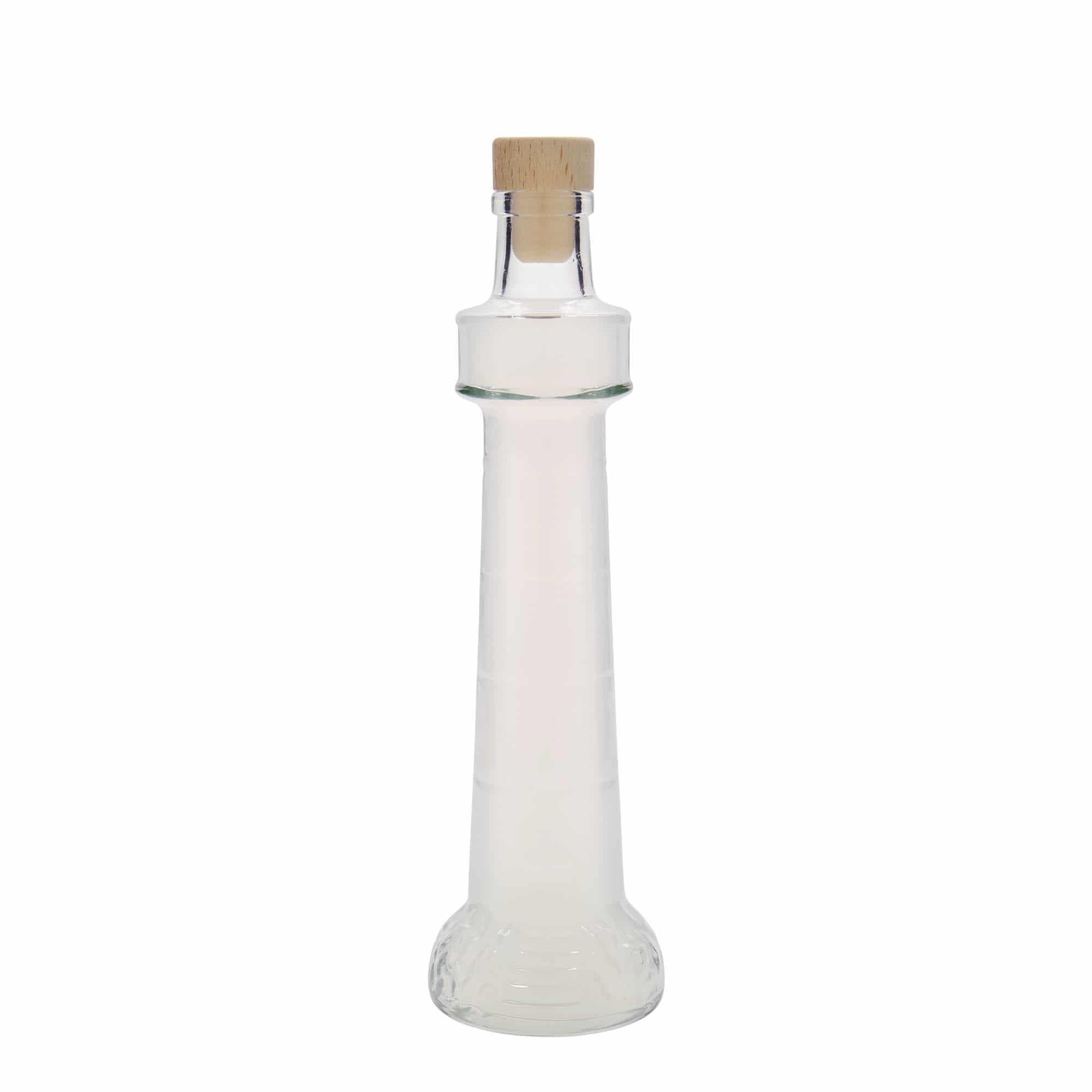 Sticlă de sticlă de 200 ml „Leuchtturm”, gura: plută