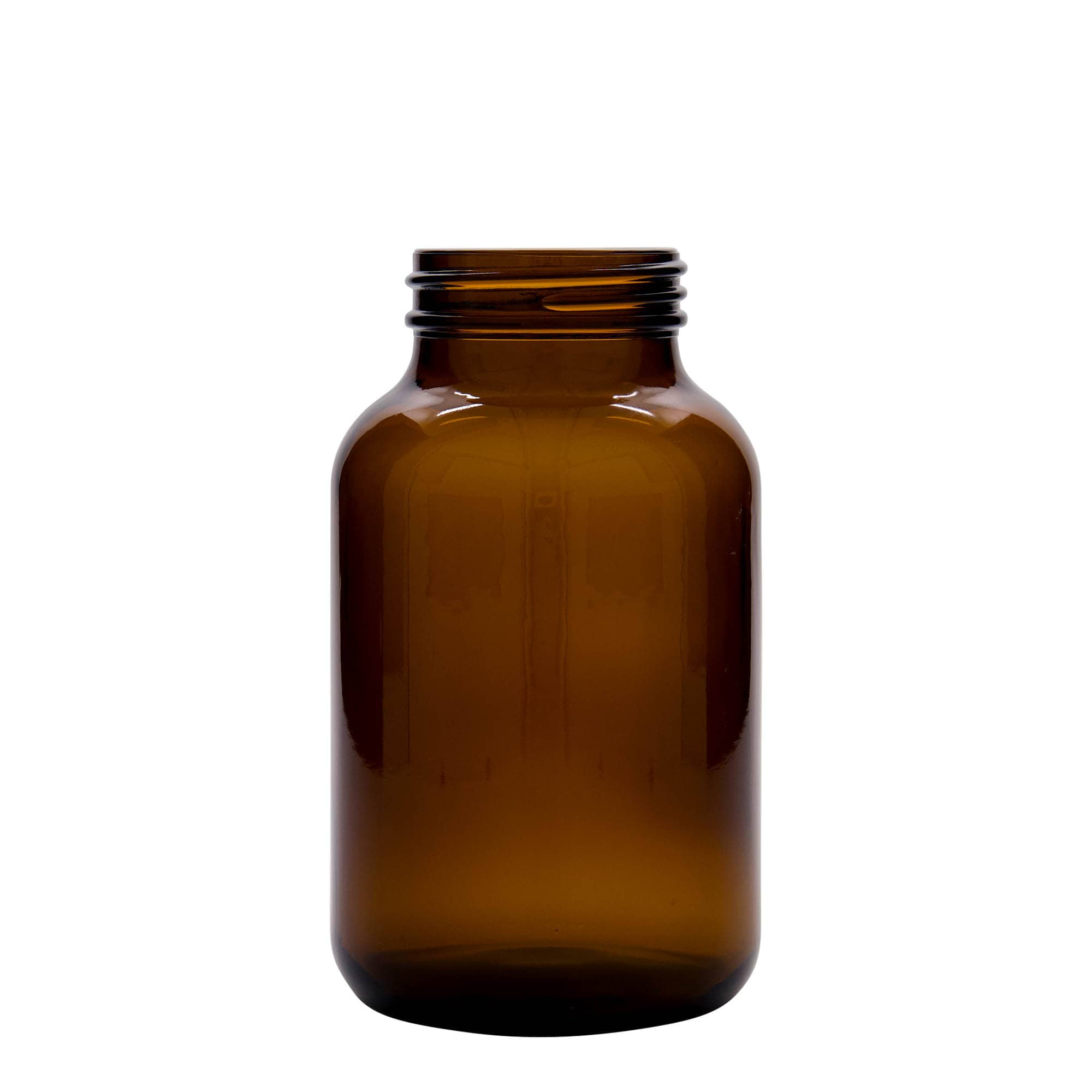 1.000 ml borcan cu gât larg, maro, gura: DIN 68