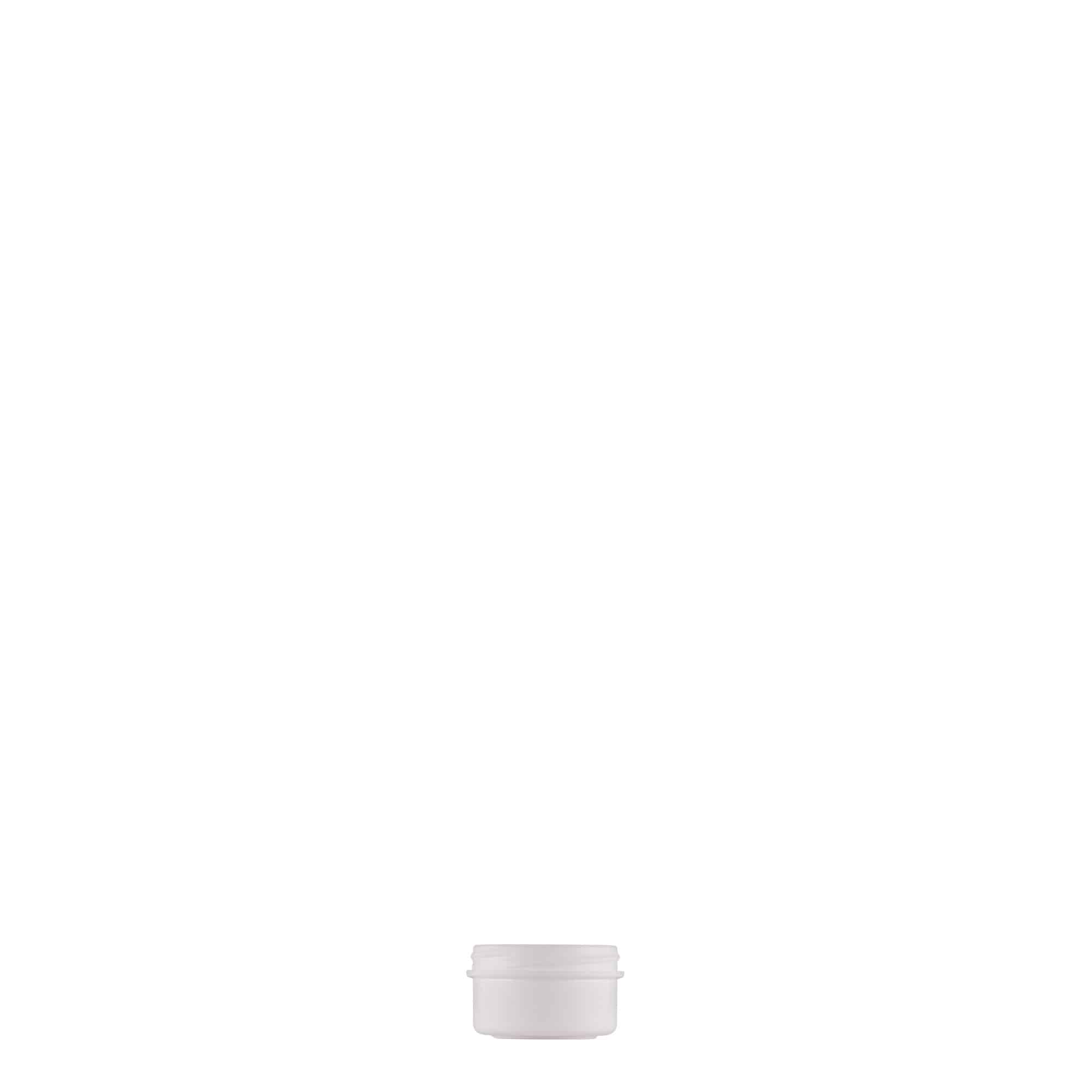 6 ml cutie din plastic „White Line”, PP, alb, deschidere: capac cu filet