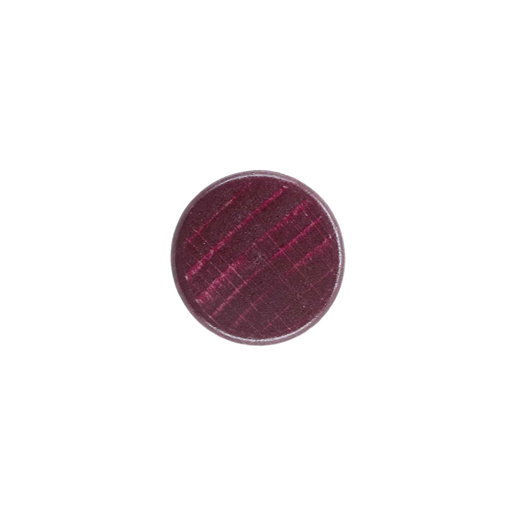 Dop cu mânere 19 mm, lemn/plastic, roșu bordeaux, pentru gura sticlei: dop de plută