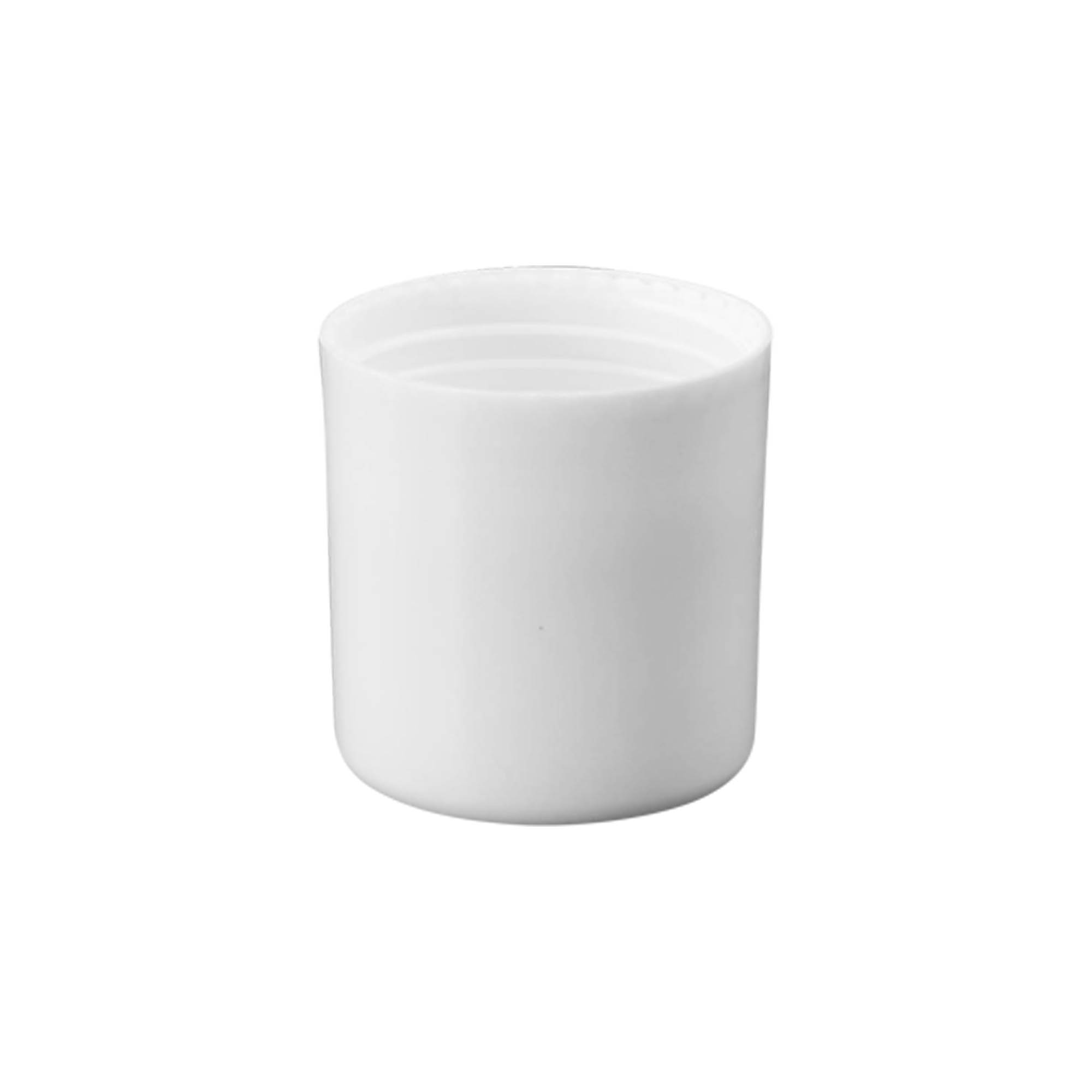 Capac pentru sticluță roll-on de 50 ml, plastic PP, alb, pentru deschidere: capac cu filet
