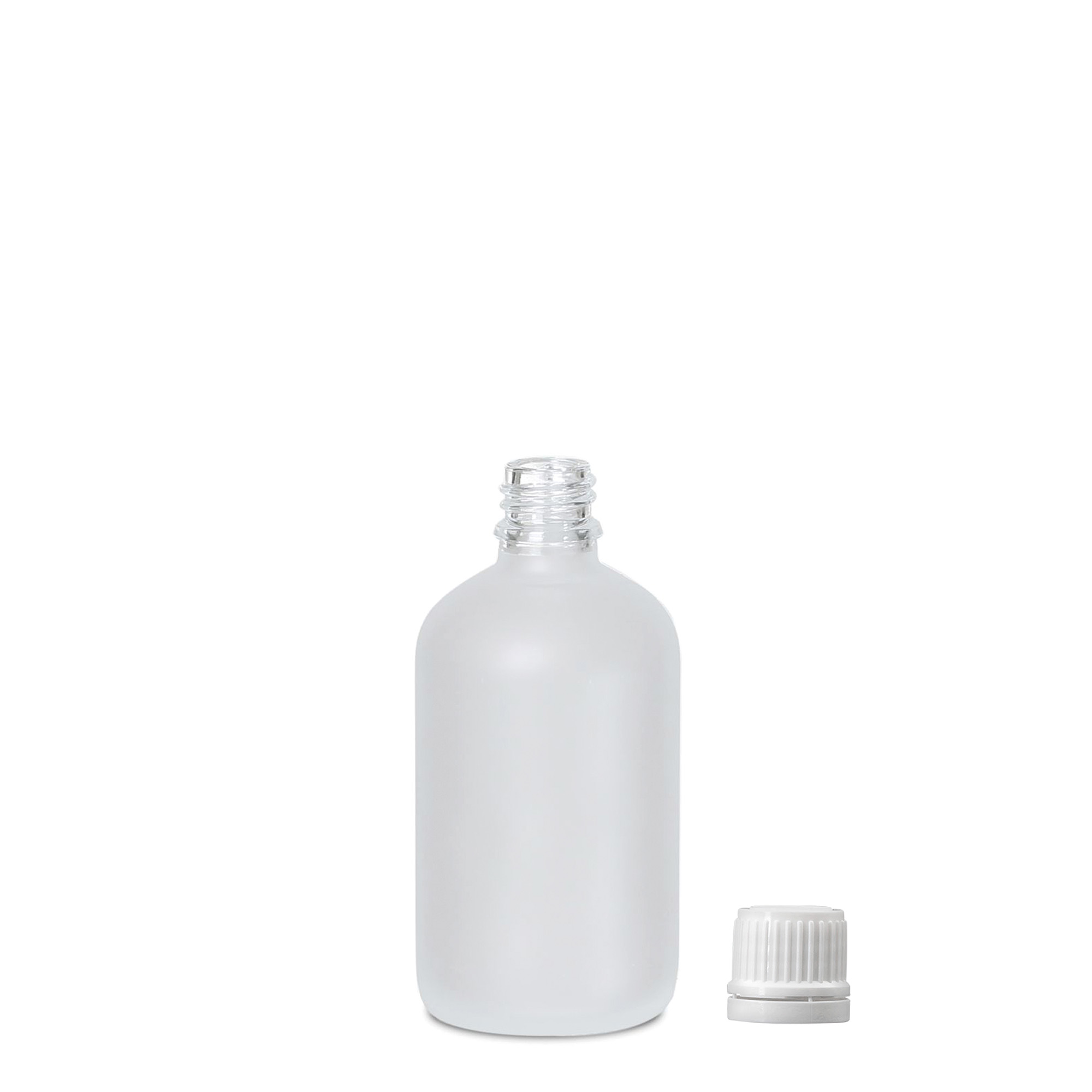 100 ml sticlă medicală, sticlă, mată, gura: DIN 18