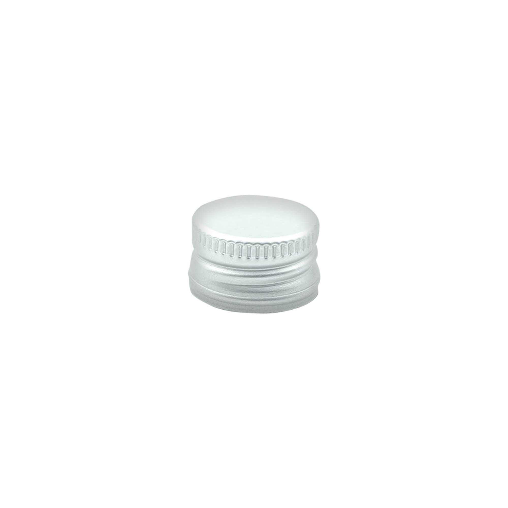 Capac cu filet, metalic, argintiu, pentru gura: PP 18 Capac cu filet, metalic, argintiu, pentru gura: PP 18