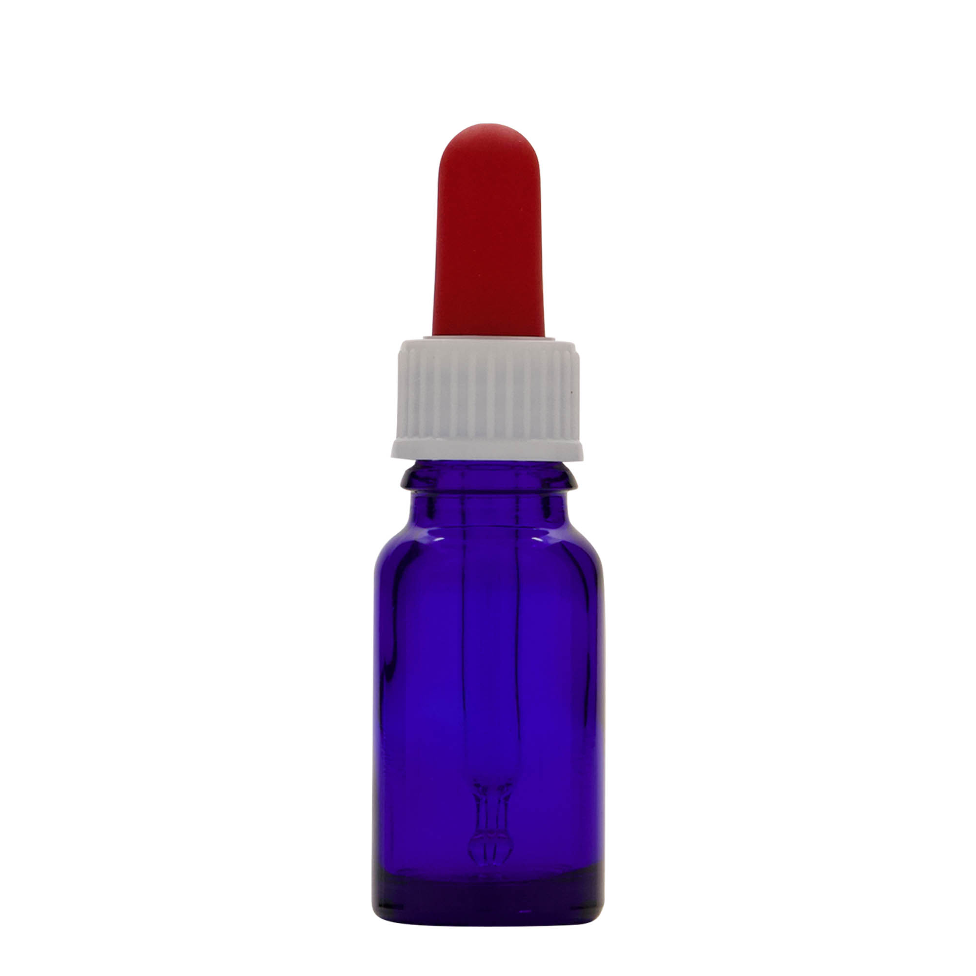 Flacon cu pipetă 10 ml Medicină, sticlă, albastru regal-roșu, gura: DIN 18 Flacon cu pipetă 10 ml Medicină, sticlă, albastru regal-roșu, gura: DIN 18