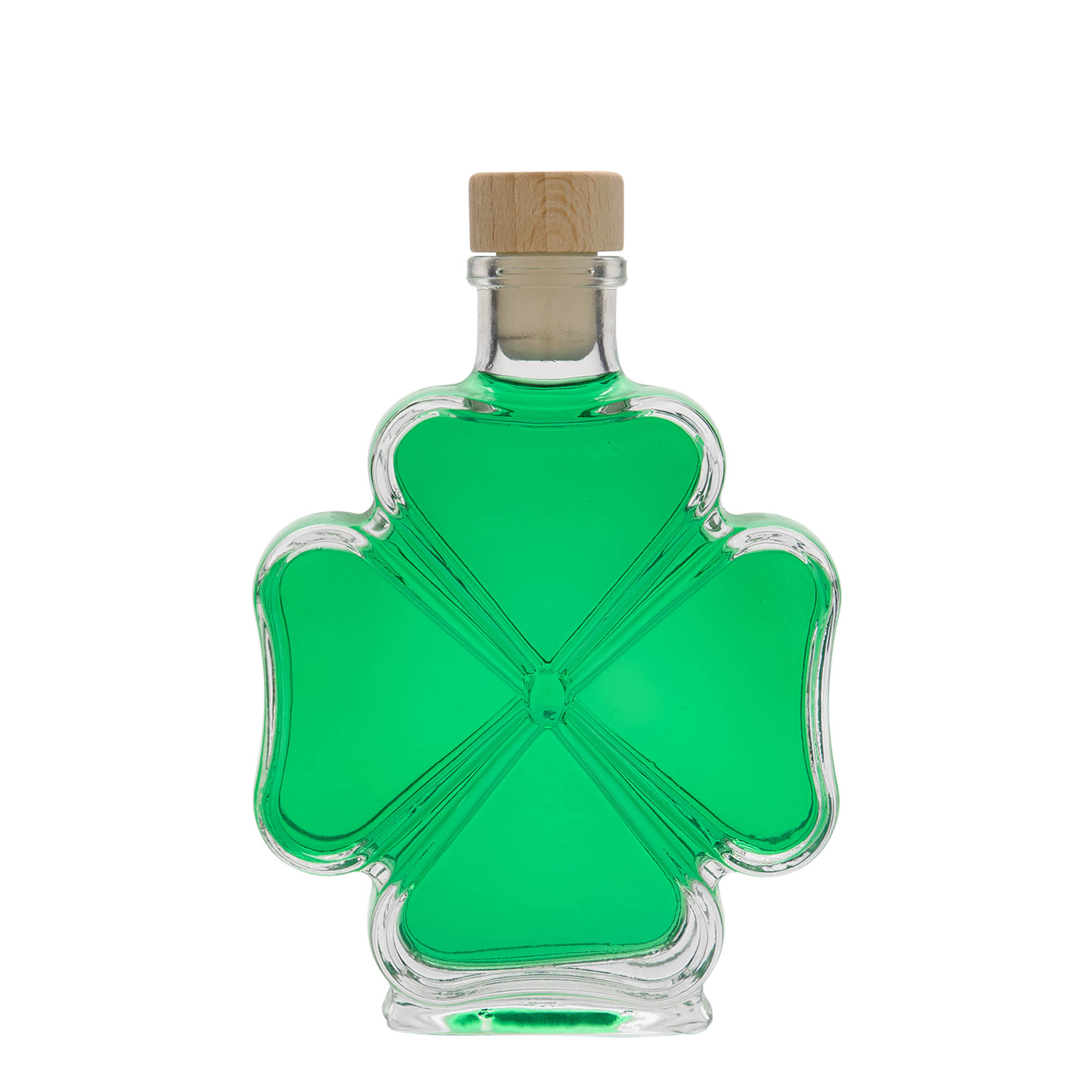 Sticlă de sticlă de 200 ml „Trifoi”, gură: dop de plută
