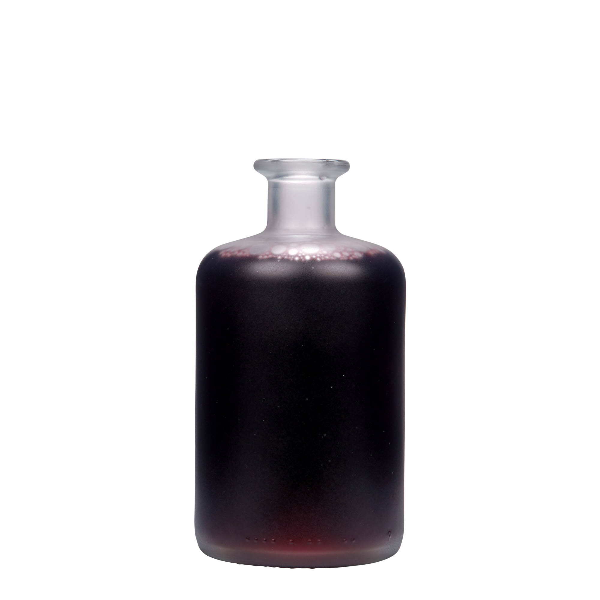 Sticlă de 500 ml pentru farmacist, înghețată, gura: plută Sticlă de 500 ml pentru farmacist, înghețată, gura: plută