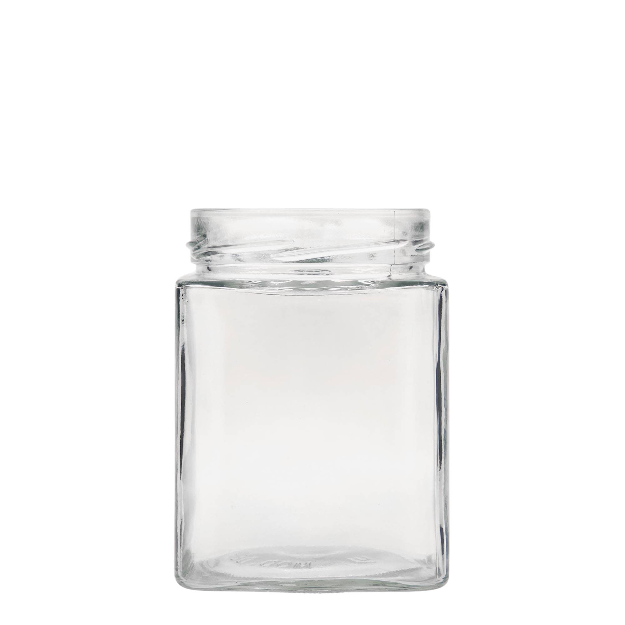 580 ml borcan pătrat „Ikarus”, gura: Deep-Twist-Off (DTO 82)