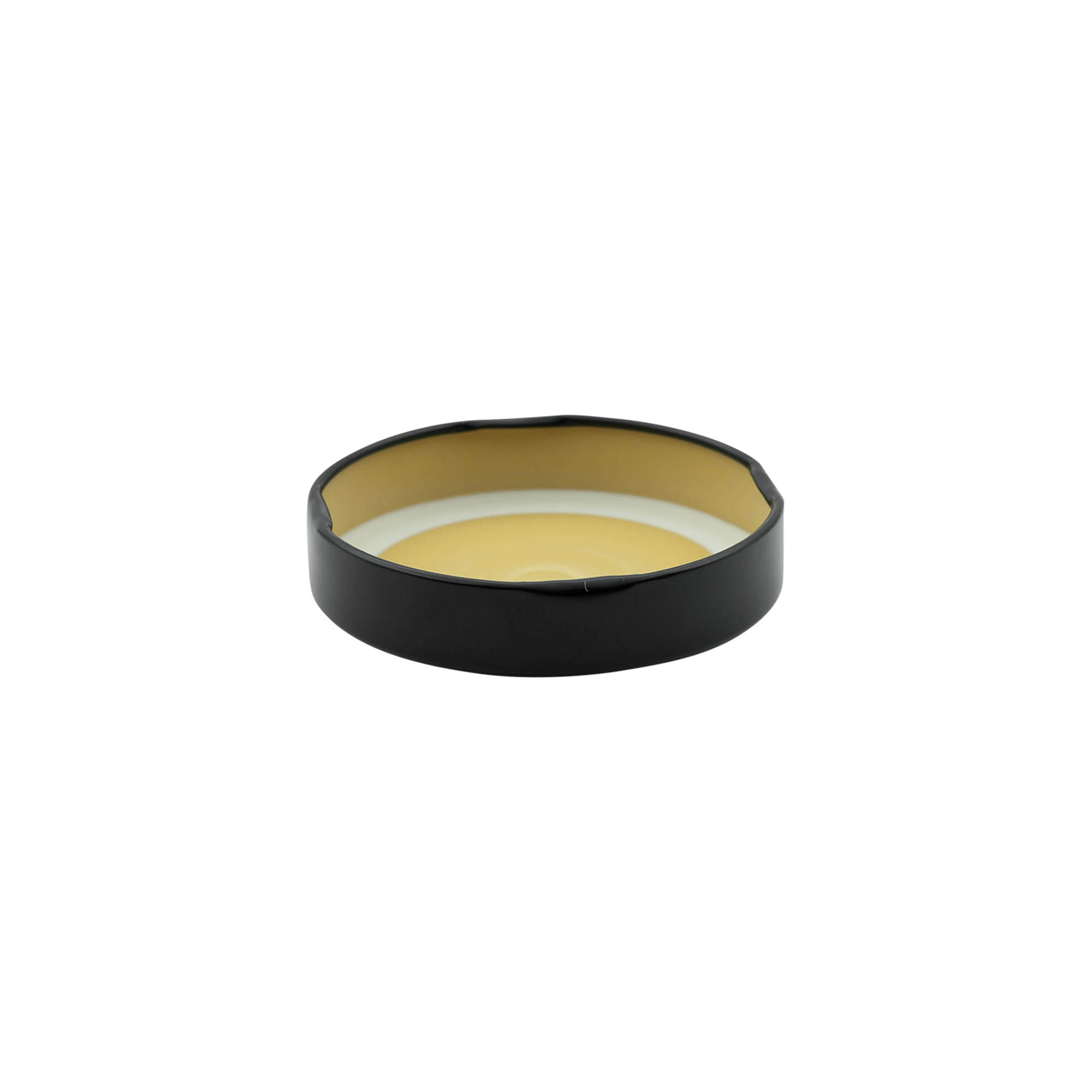 Capac cu filet adânc, tablă albă, negru, pentru gura: Deep-TO 66 Capac cu filet adânc, tablă albă, negru, pentru gura: Deep-TO 66