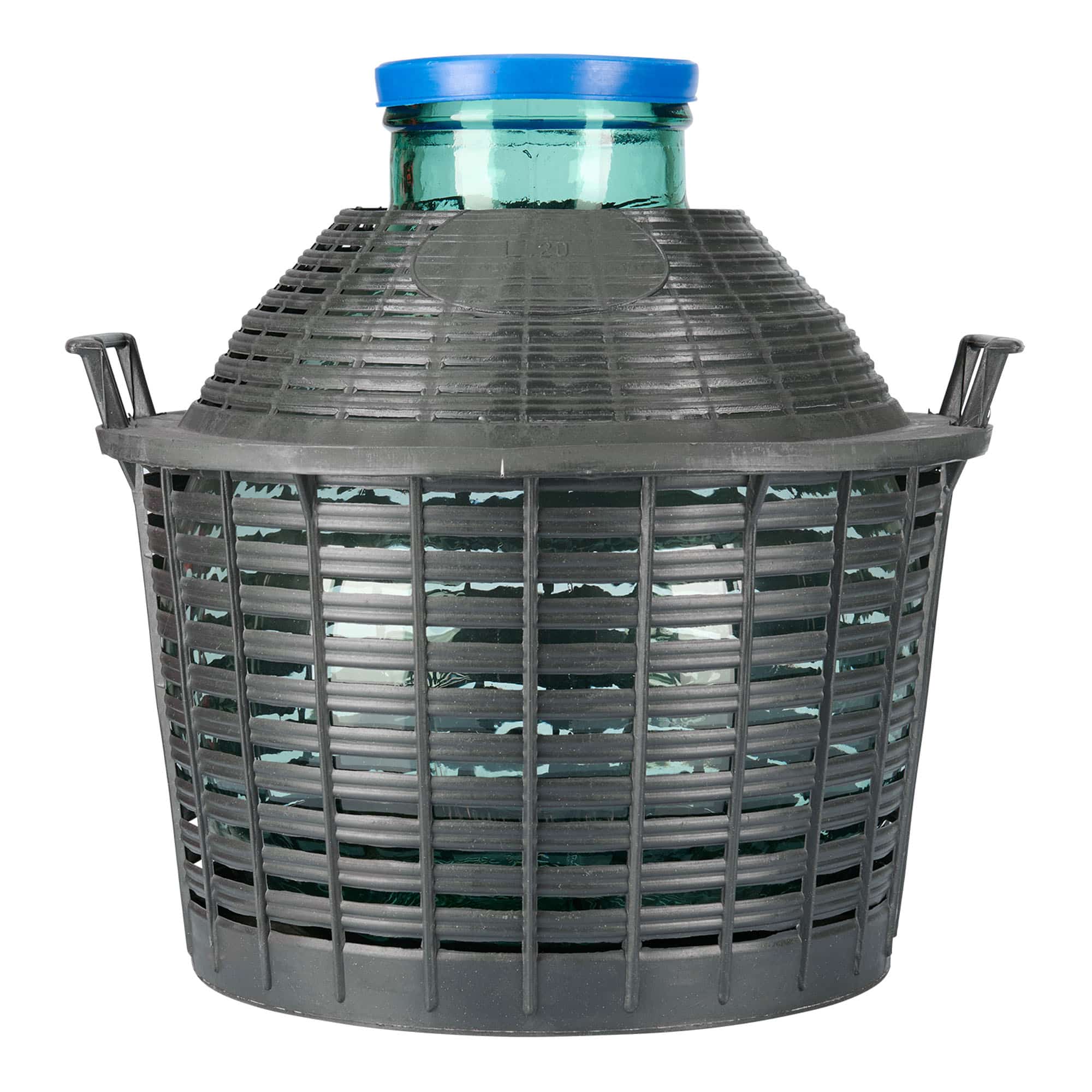 20 l butelie cu balon gât larg, sticlă, gură: capac cu clapetă