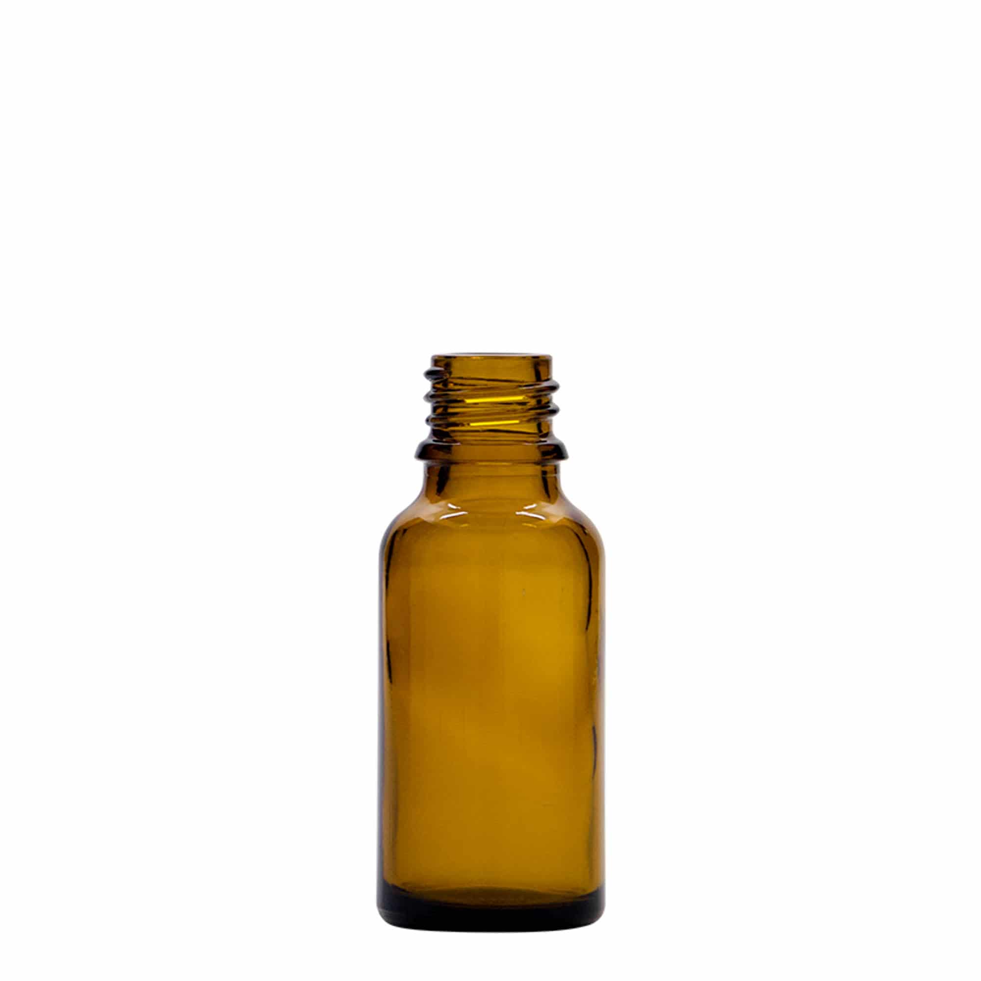 Flacon cu pipetă 20 ml, medicină, sticlă, maro, gură: DIN 18