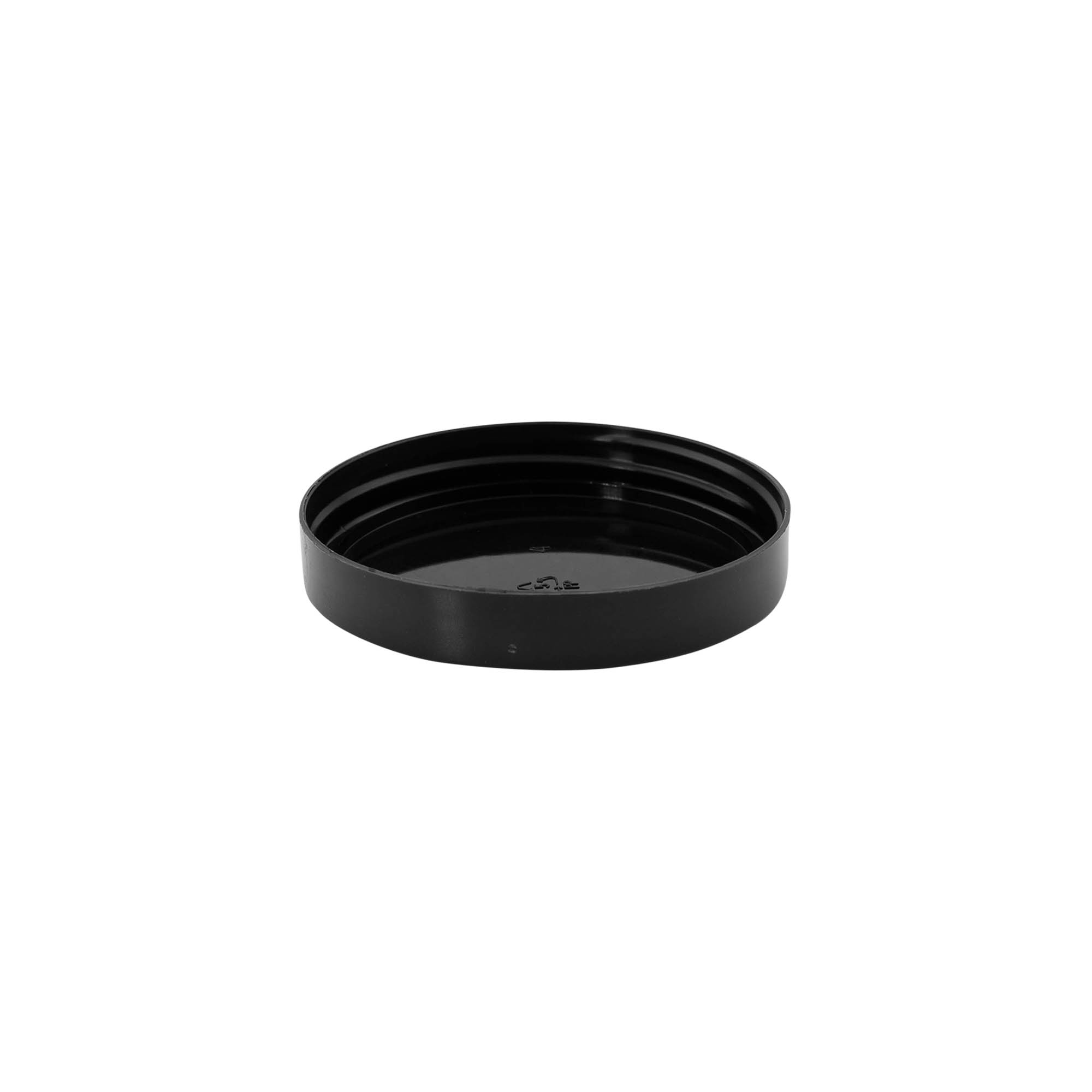 Capac cu filet, plastic PP, negru, pentru deschidere: 70/400