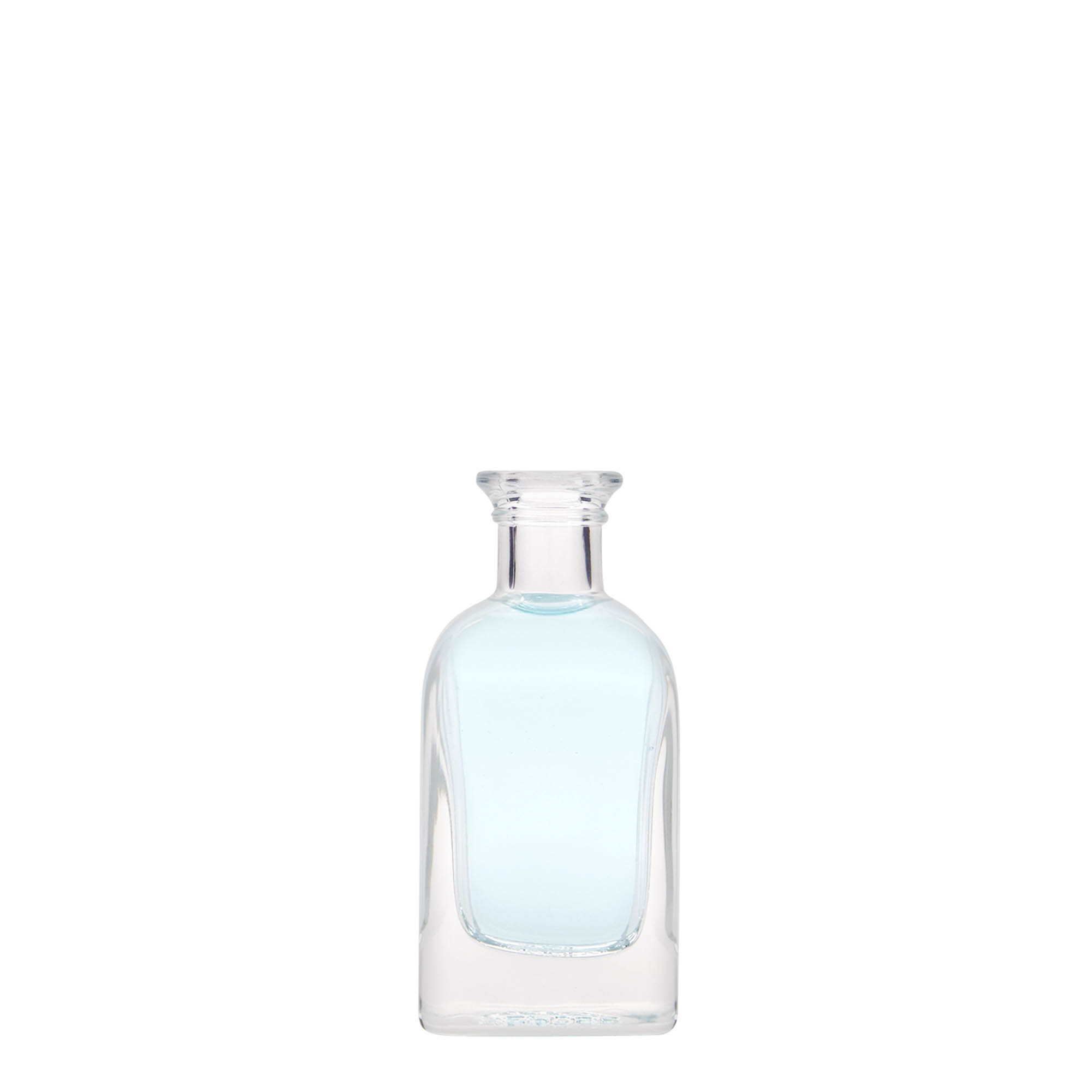 Sticlă de 40 ml, pătrată, Apotheker Carré, gât: dop de plută Sticlă de 40 ml, pătrată, Apotheker Carré, gât: dop de plută