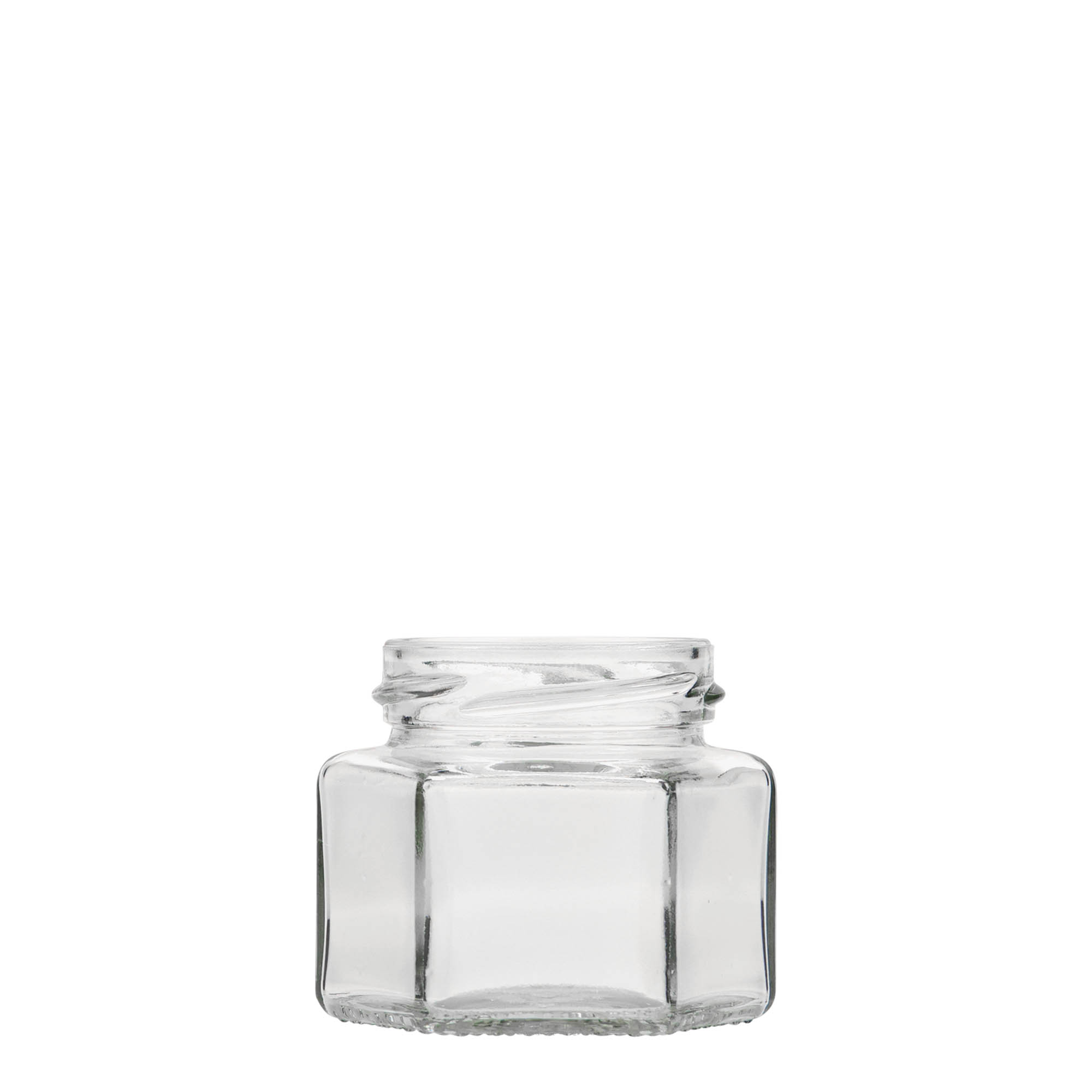 106 ml borcan hexagonal, gură: twist-off (TO 53)