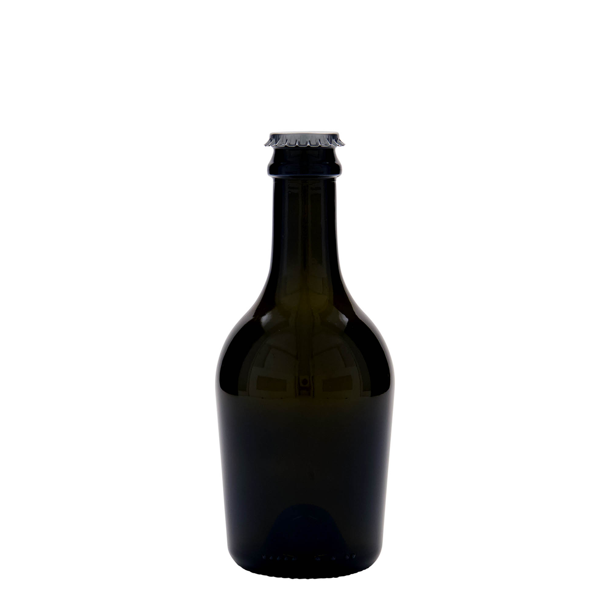 Sticlă de bere/șampanie 330 ml „Butterfly”, sticlă, verde antic, gât: capac cu crampoane Sticlă de bere/șampanie 330 ml „Butterfly”, sticlă, verde antic, gât: capac cu crampoane