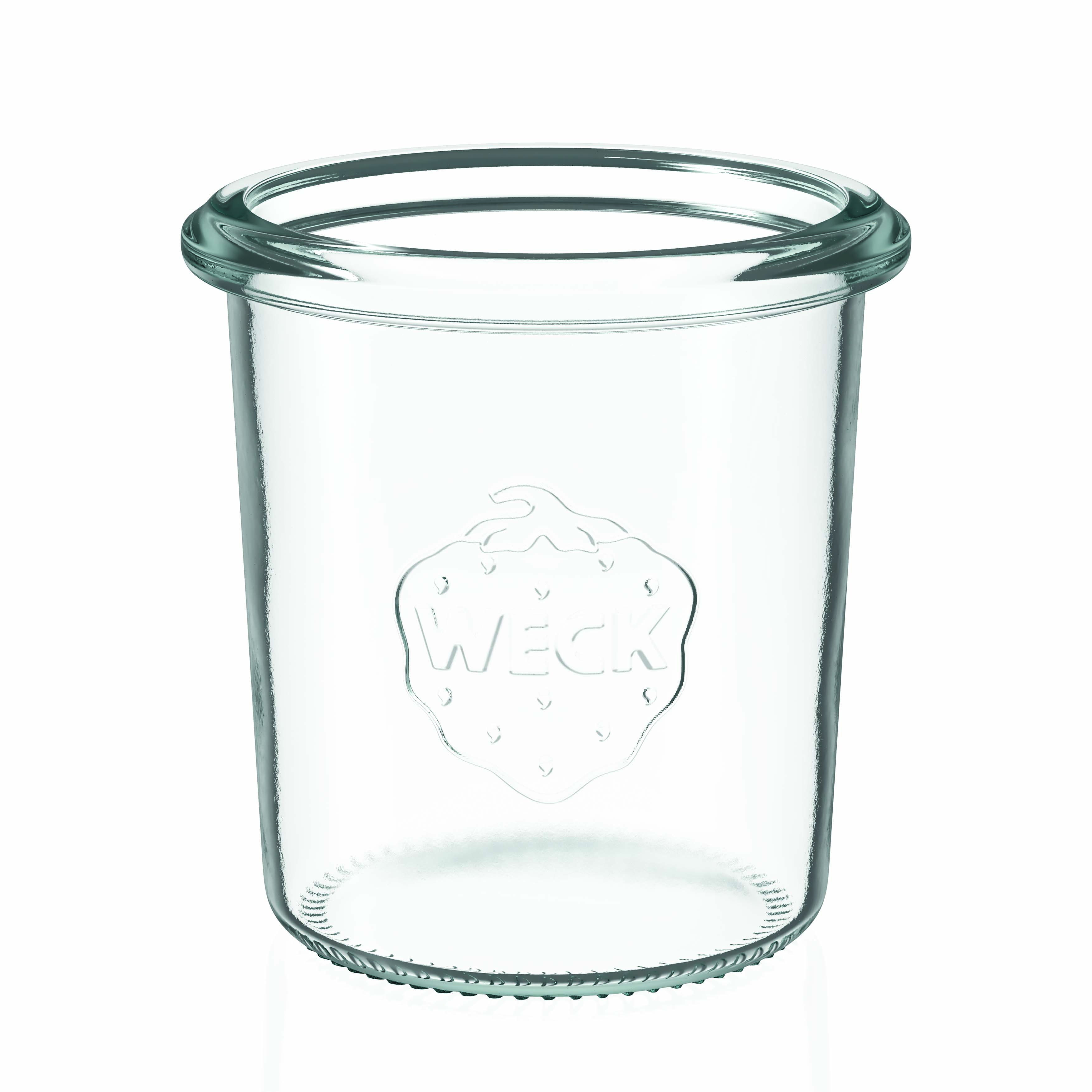 12x 160 ml borcan WECK cu gura largă cu capac de sticlă RR 60